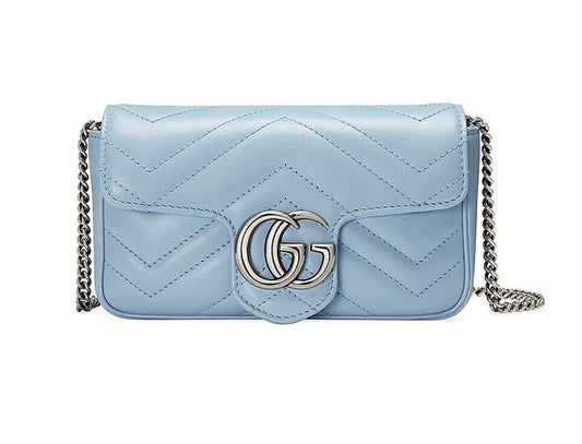 GUCCI GG MARMONT SUPER MINI QUILTED SHOULDER BAG