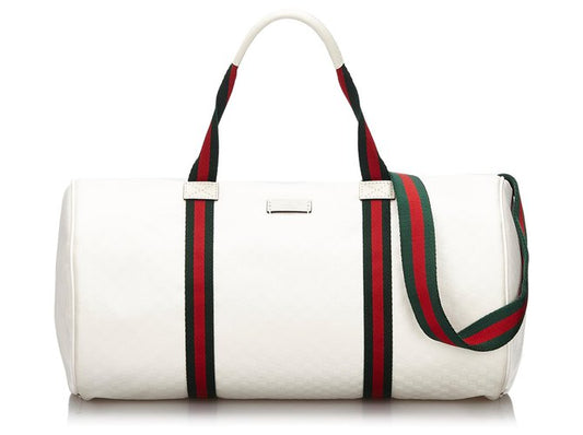 GUCCI MICRO GG WEB NYLON DUFFEL BAG