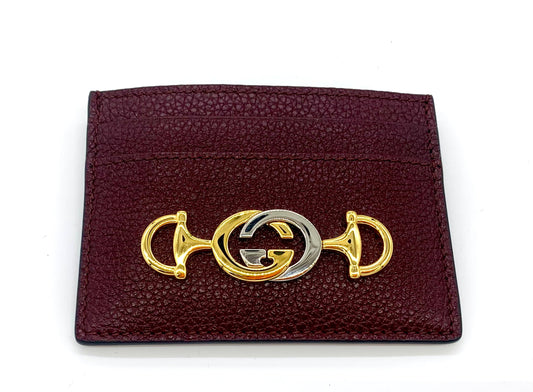 GUCCI ZUMI EMBELLISHED CARD HOLDER WALLET