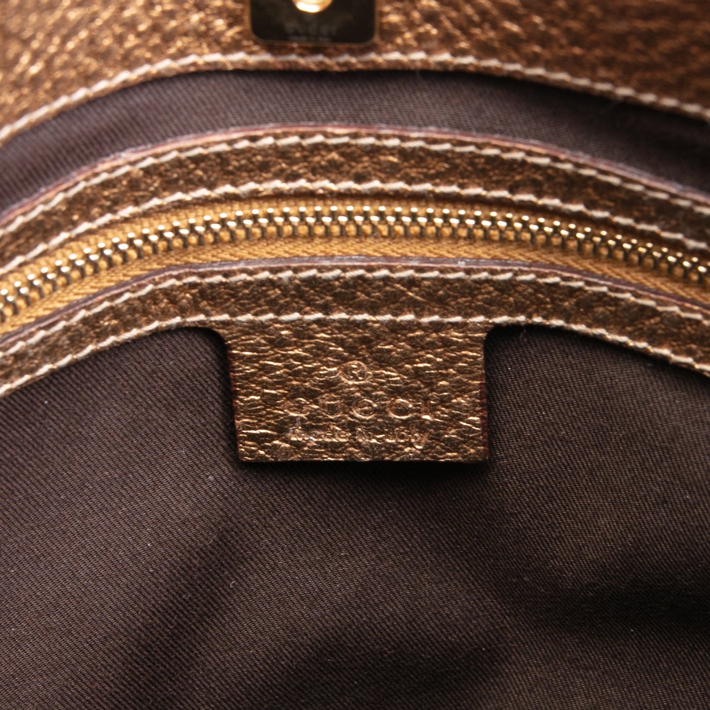 GUCCI Hasler Horsebit Hobo - Metallic Gold