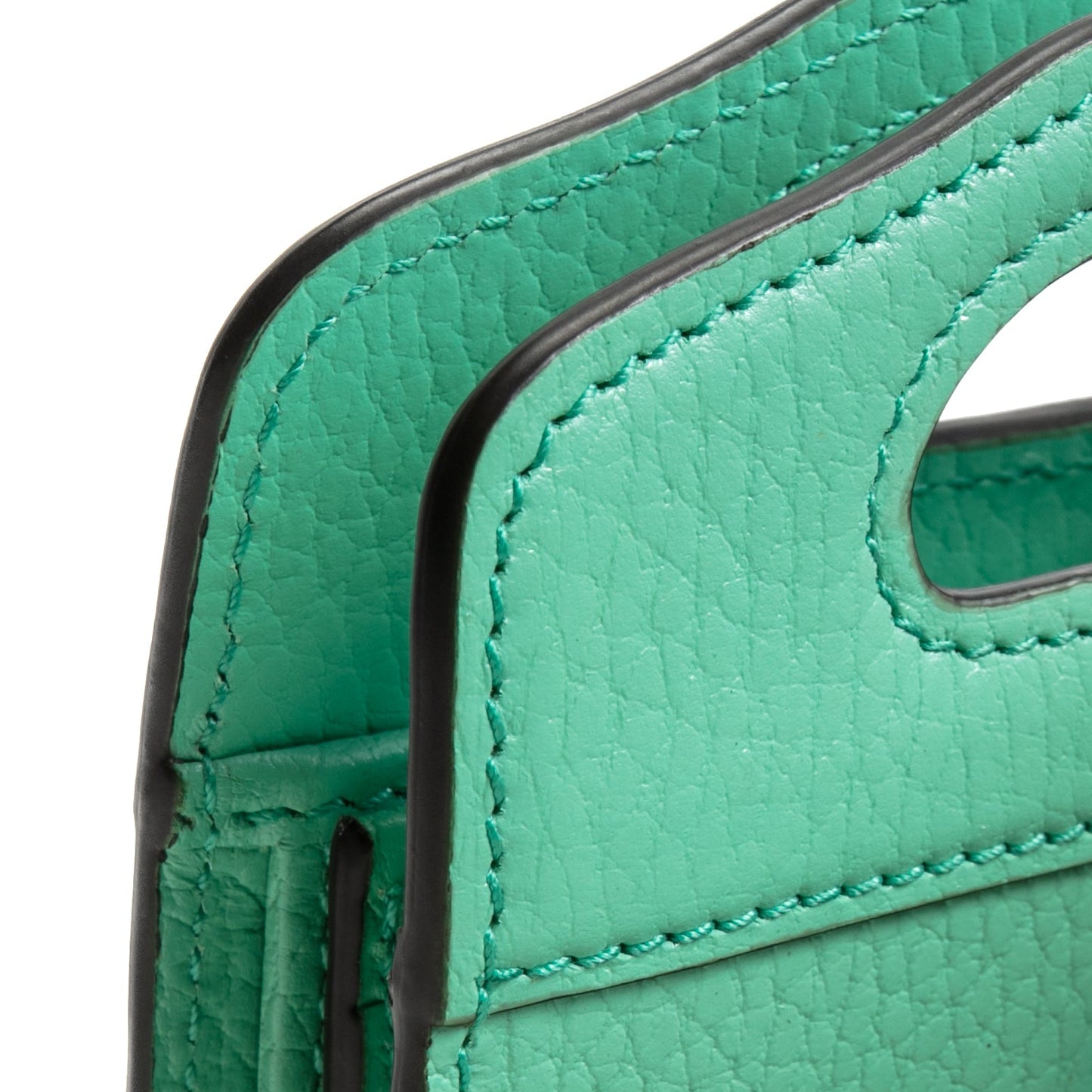 GUCCI Top Handle Card Case on Chain - Seafoam Green