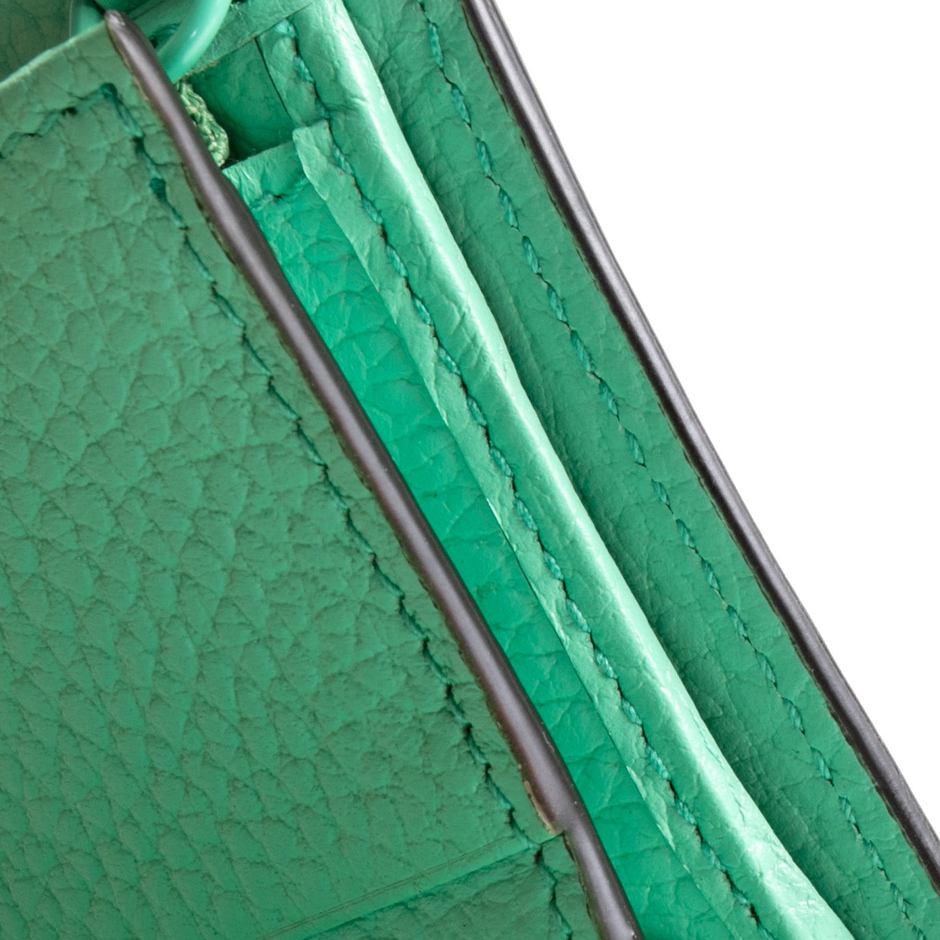 GUCCI Top Handle Card Case on Chain - Seafoam Green