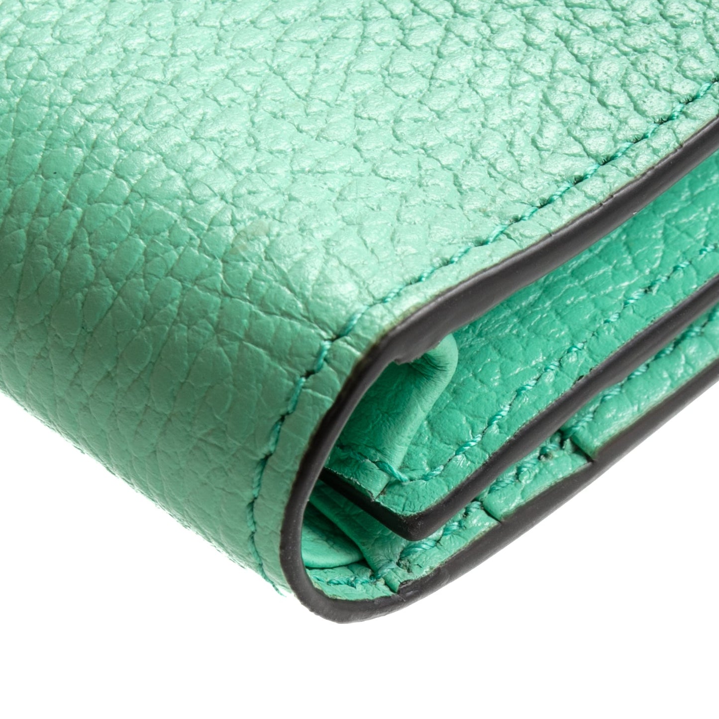 GUCCI Top Handle Card Case on Chain - Seafoam Green