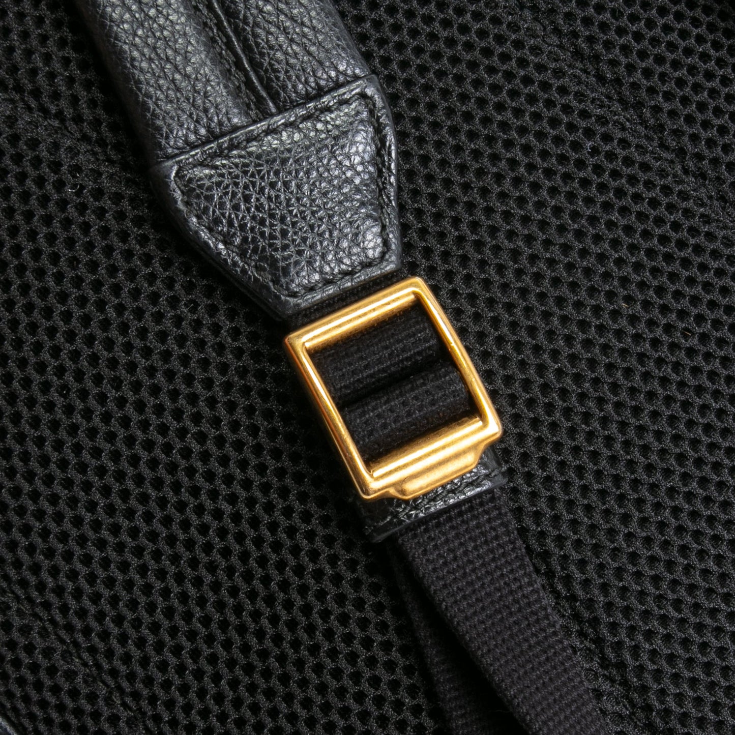 GUCCI Logo Front Pocket Printed Leather Backpack- Black