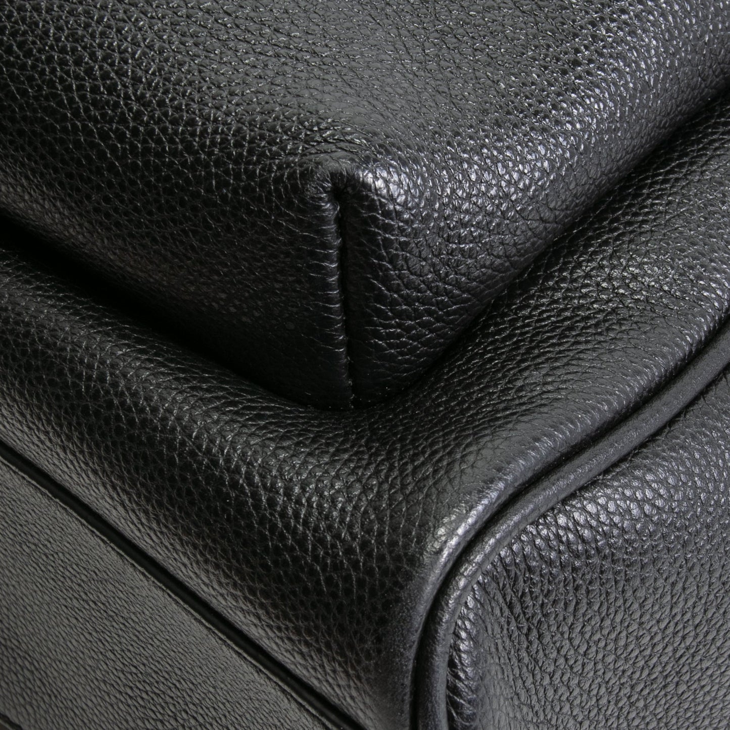 GUCCI Logo Front Pocket Printed Leather Backpack- Black