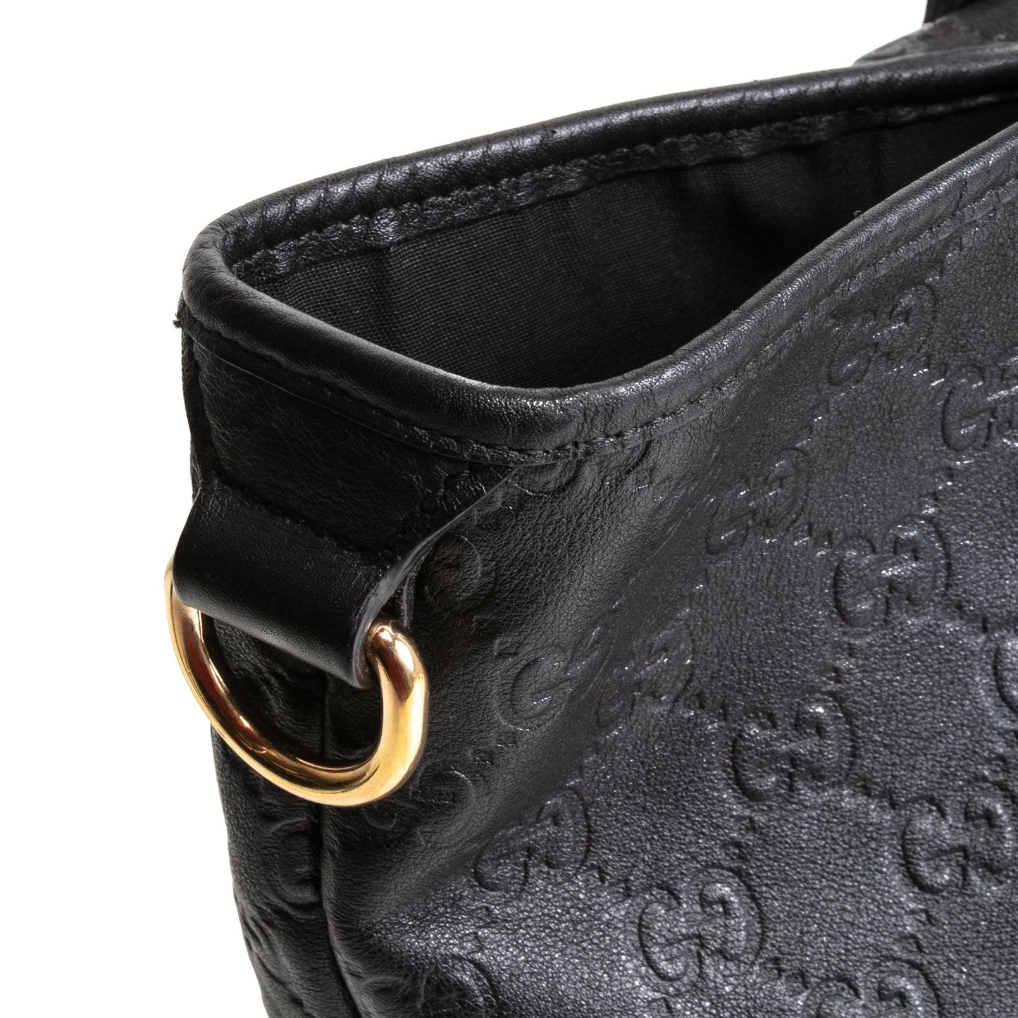 GUCCI  Guccissima Large Vitello Tender Joy Tote Black -  OUTLET FINAL SALE