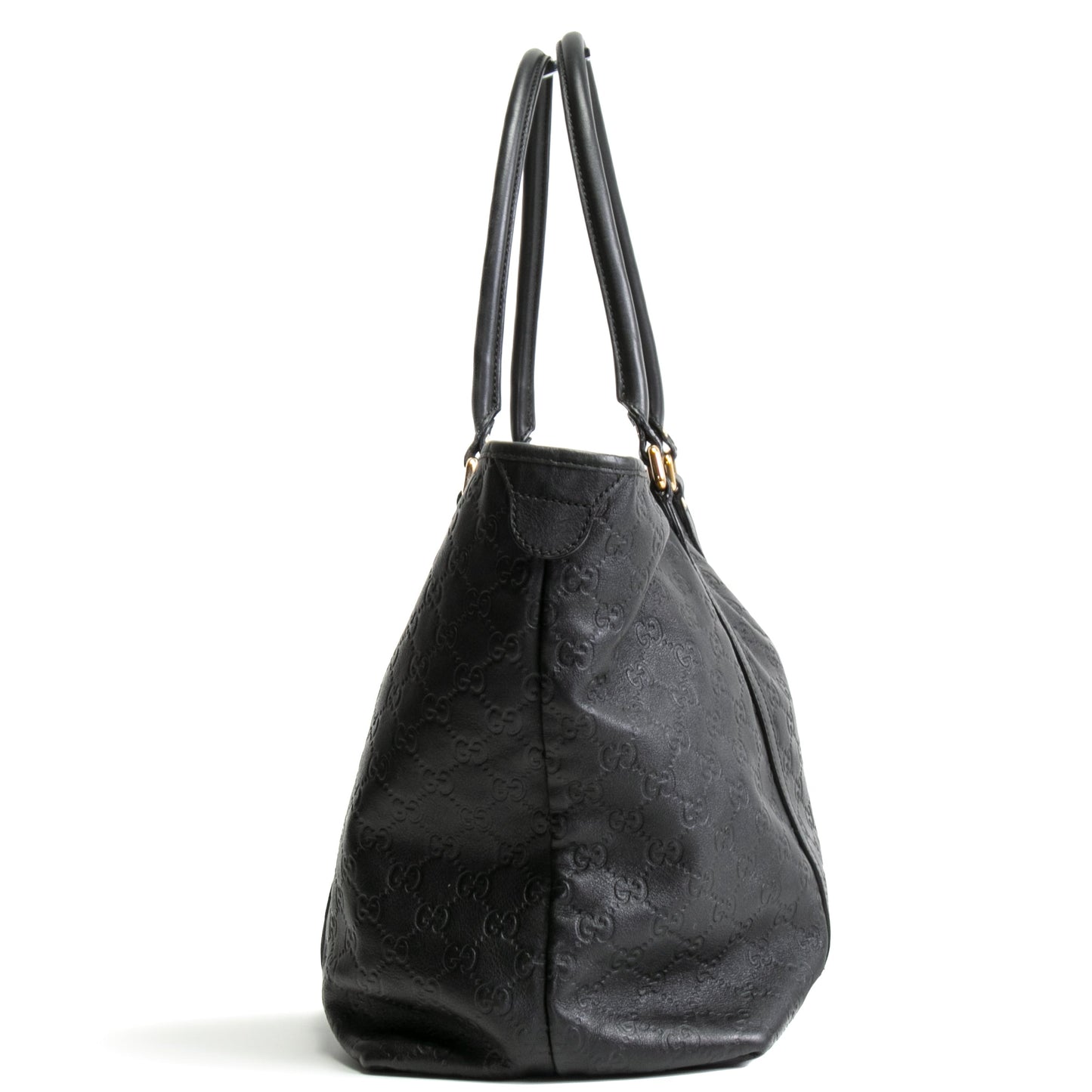 GUCCI  Guccissima Large Vitello Tender Joy Tote Black -  OUTLET FINAL SALE