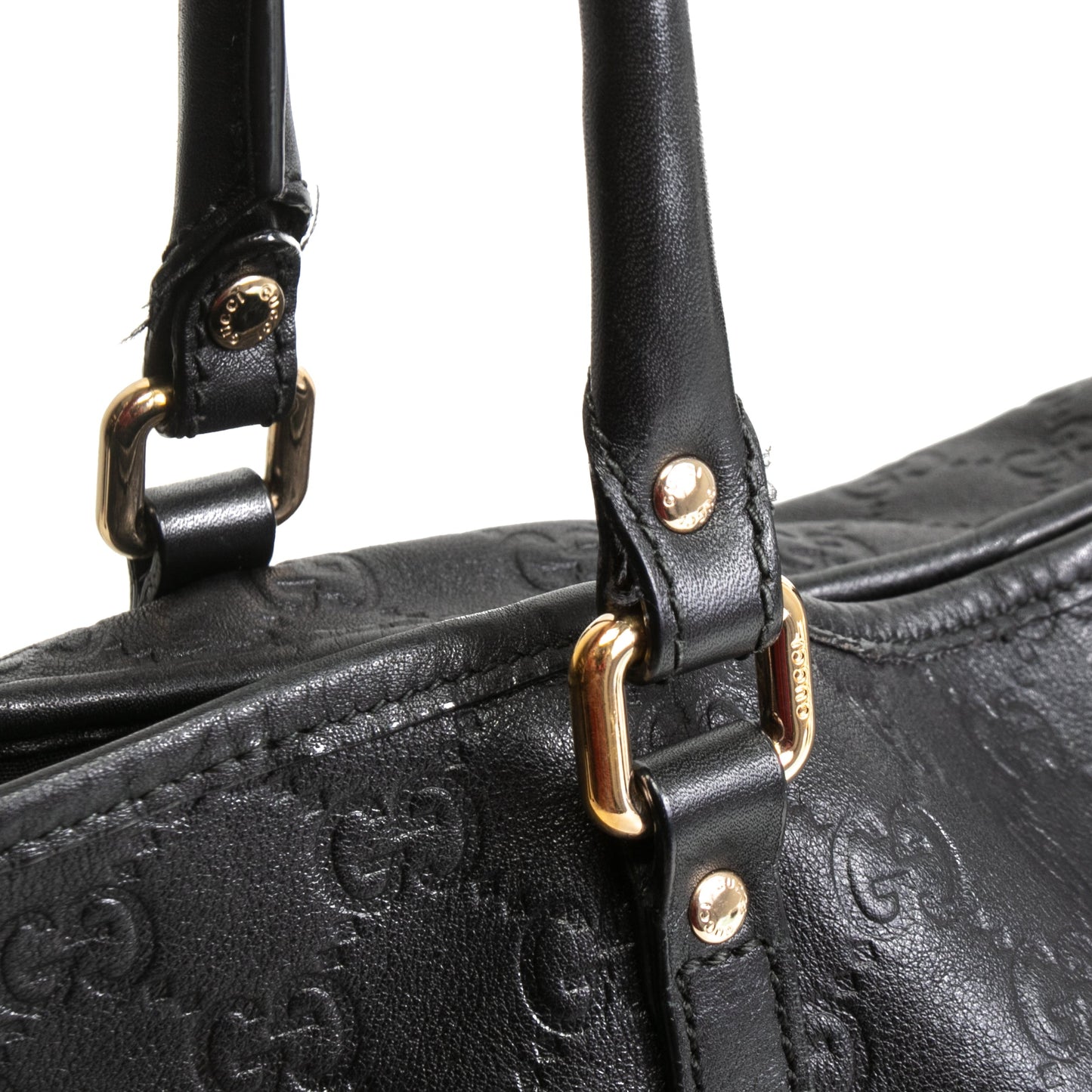 GUCCI  Guccissima Large Vitello Tender Joy Tote Black -  OUTLET FINAL SALE