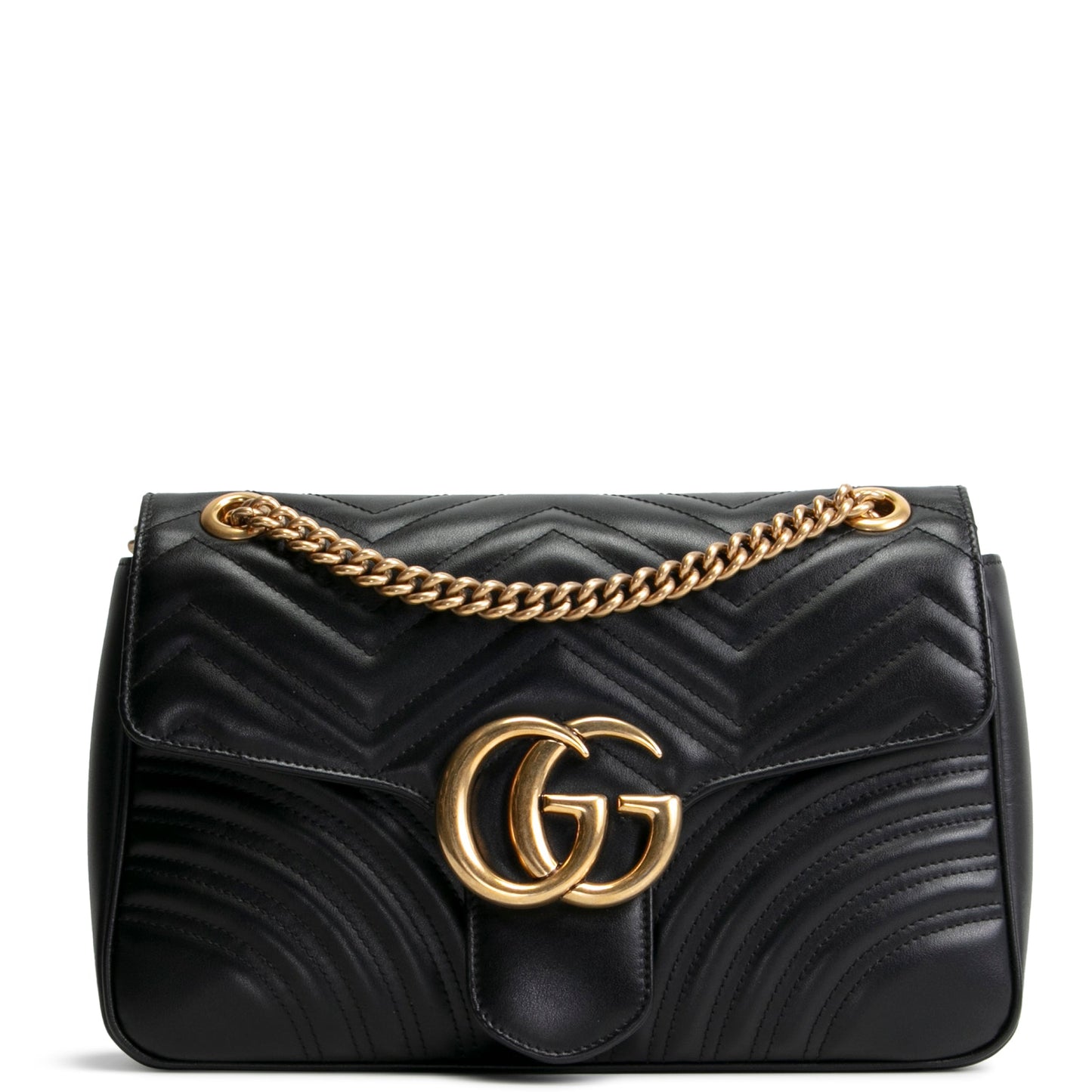 GUCCI GG Marmont Large Shoulder Bag - Black