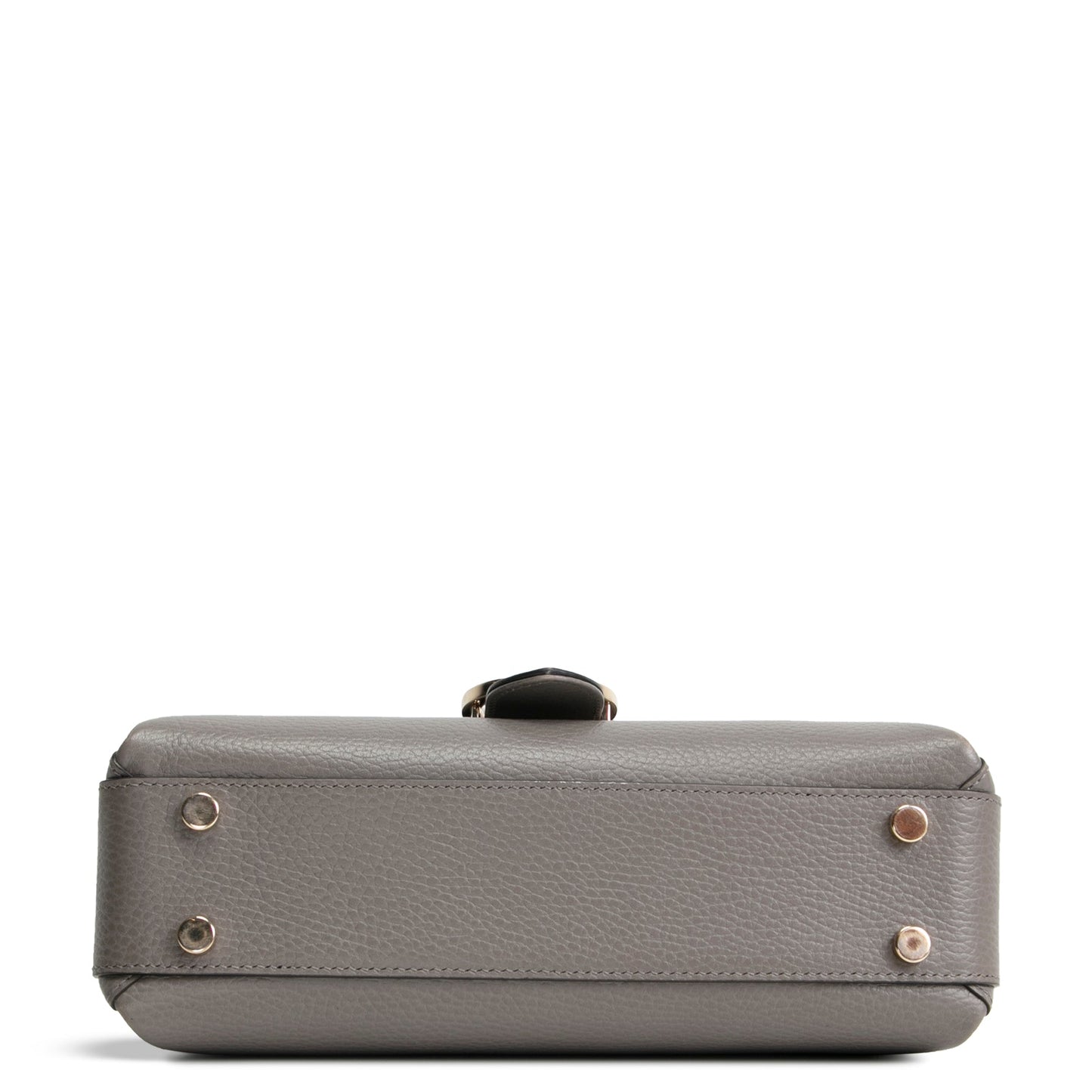 GUCCI Dollar Calfskin Small Interlocking G Top Handle Bag- Grey