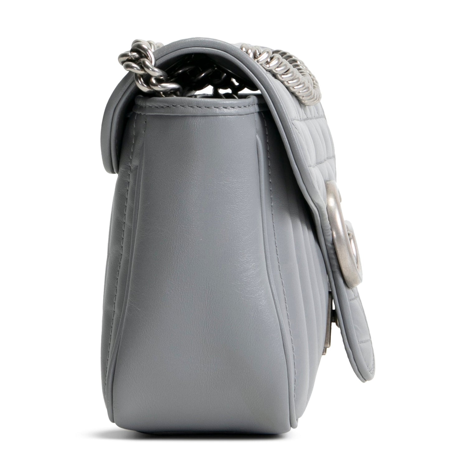 GUCCI Aria Marmont Matelasse Small Shoulder Bag - Grey