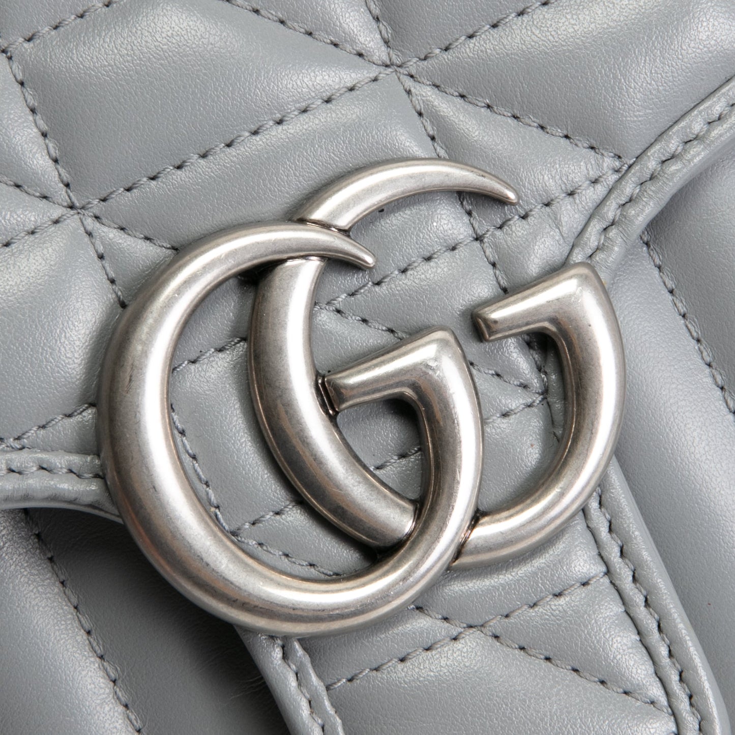 GUCCI Aria Marmont Matelasse Small Shoulder Bag - Grey