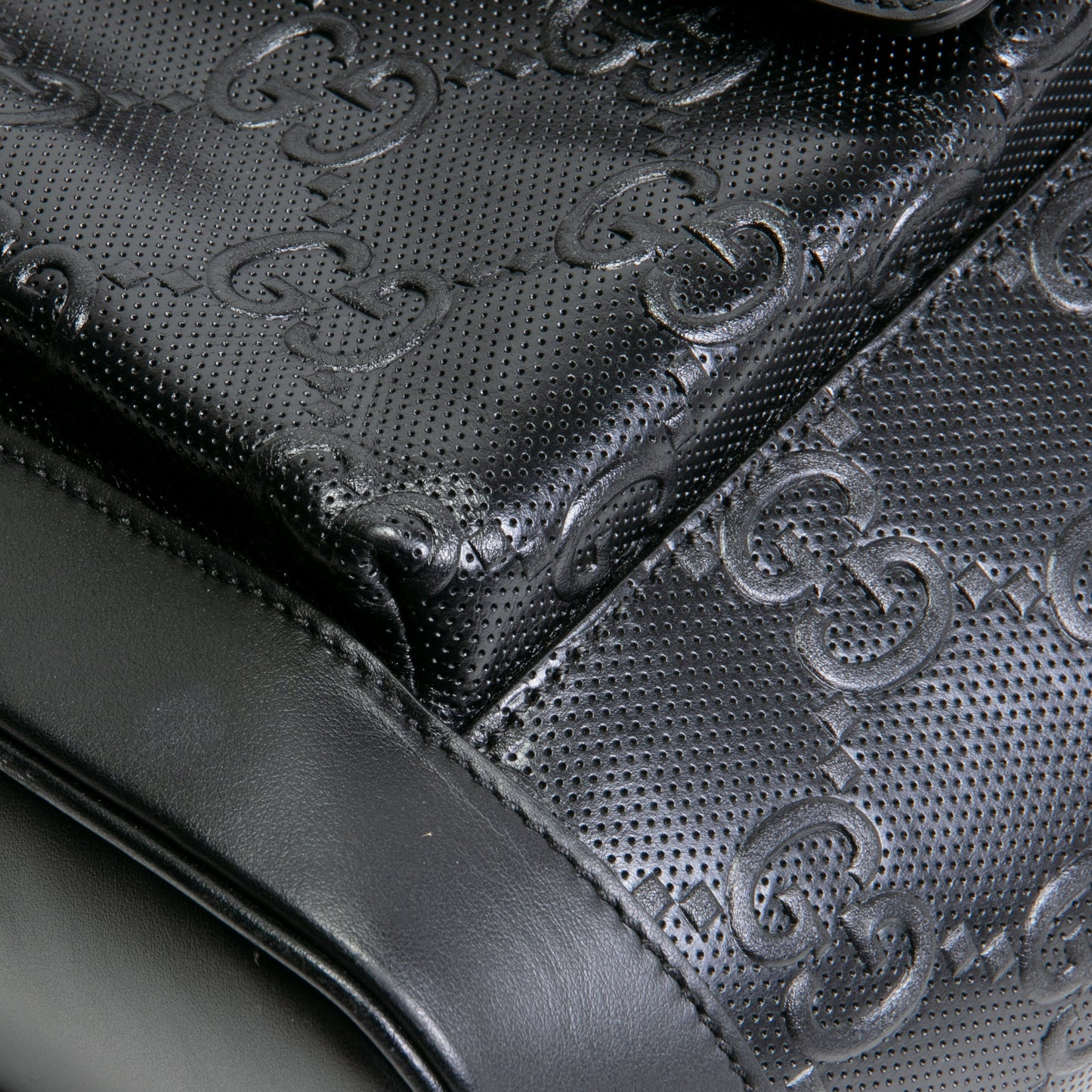 GUCCI GG Tennis Embossed Backpack- Black