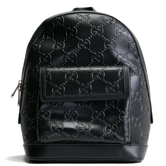 GUCCI GG Tennis Embossed Backpack- Black