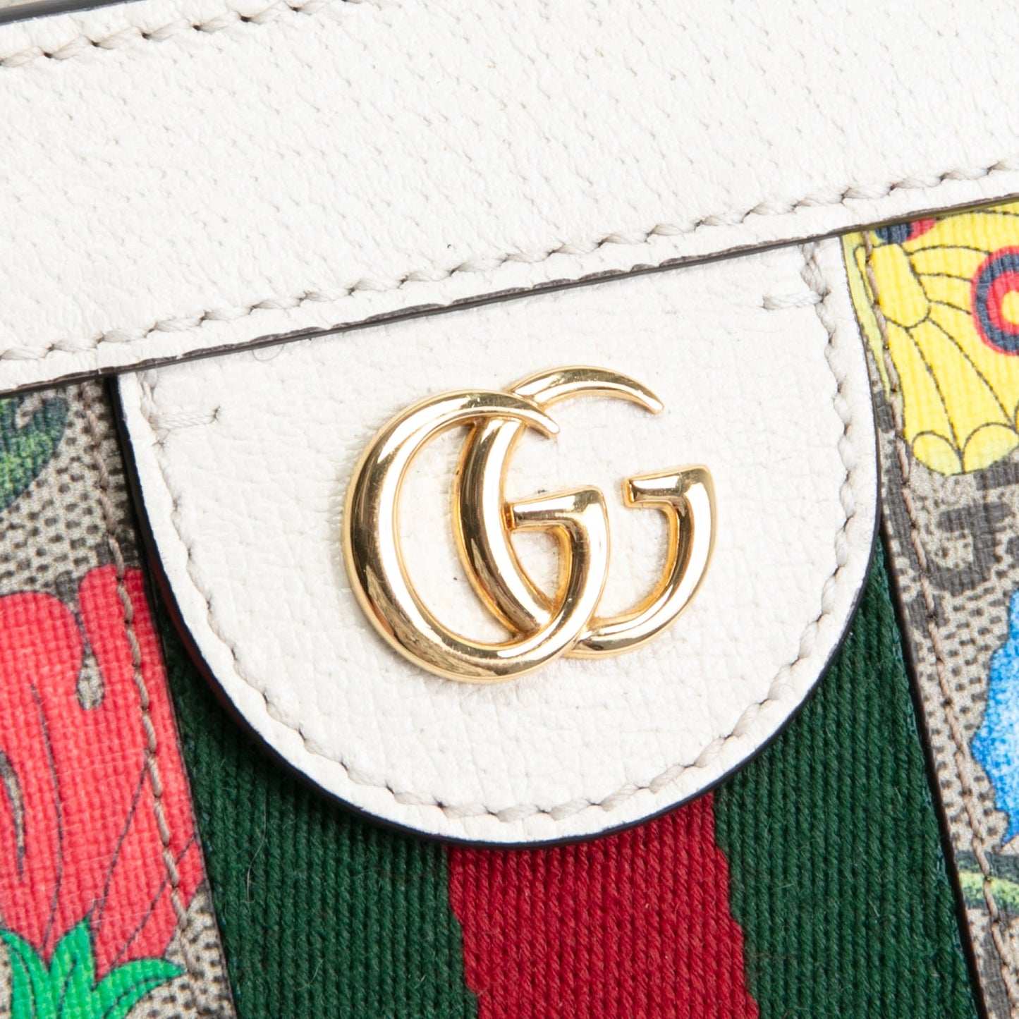 GUCCI Ophidia Floral GG Supreme Chain Shoulder Bag- White OUTLET FINAL SALE