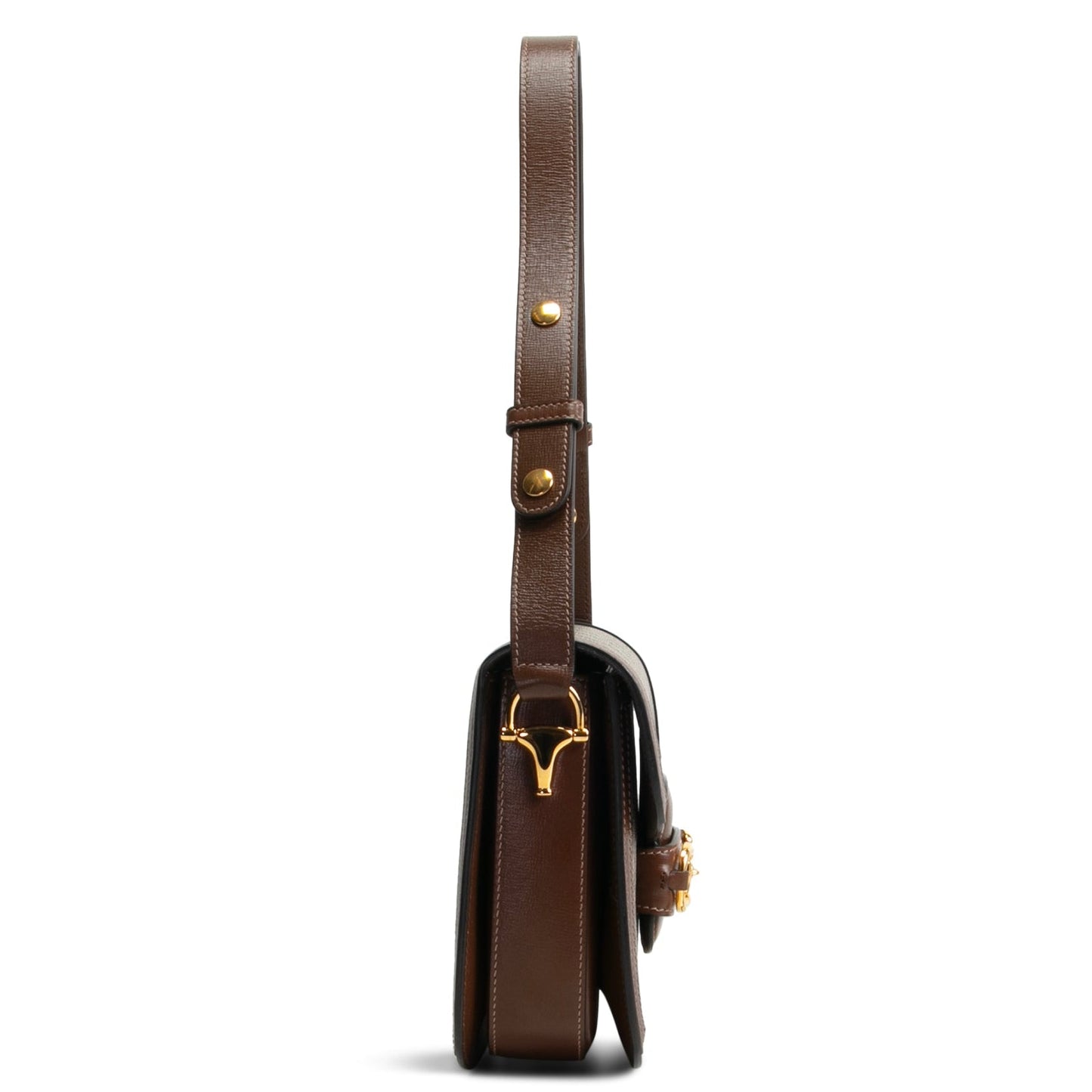 GUCCI 1955 Horsebit Medium Shoulder Bag GG Supreme- Brown