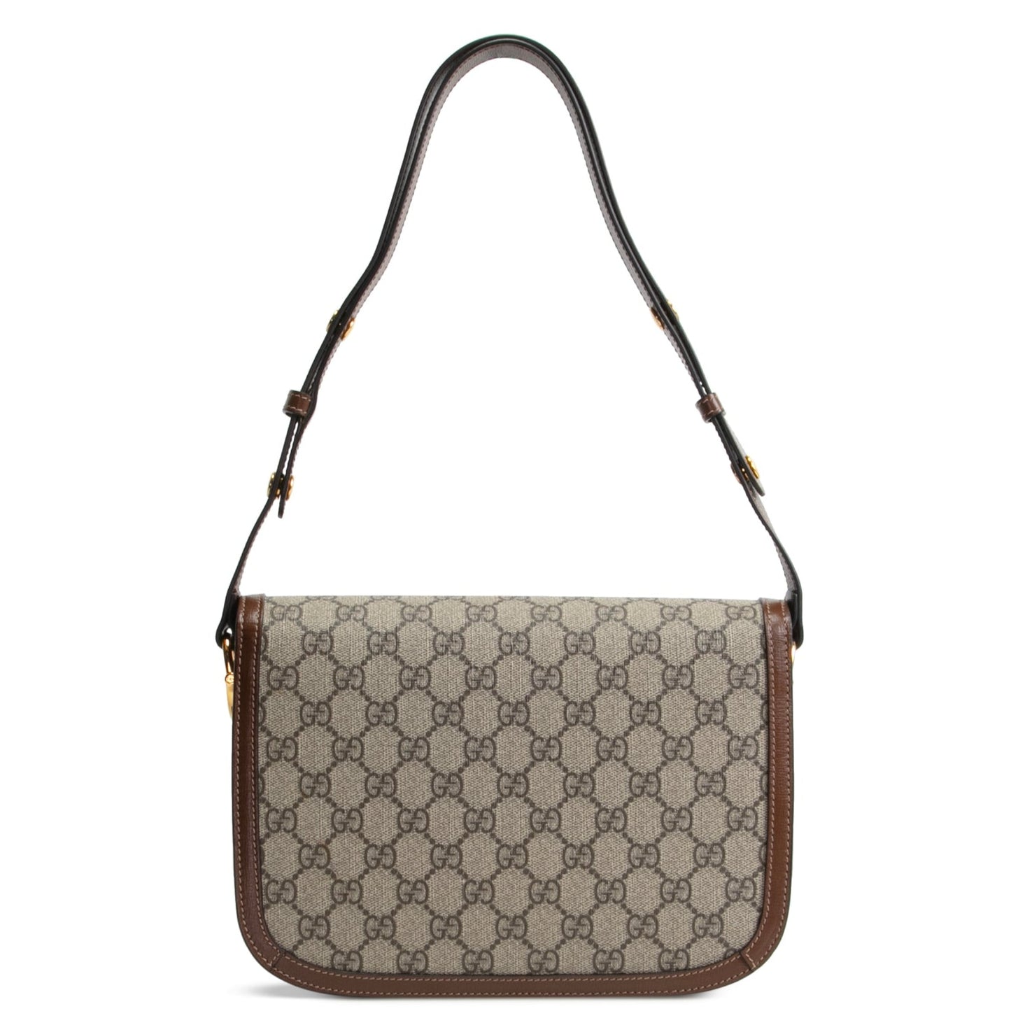 GUCCI 1955 Horsebit Medium Shoulder Bag GG Supreme- Brown