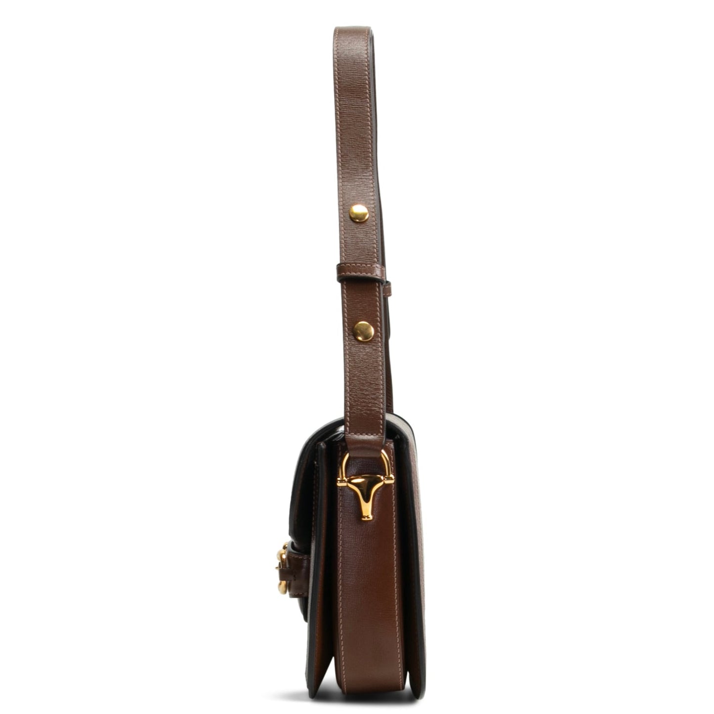 GUCCI 1955 Horsebit Medium Shoulder Bag GG Supreme- Brown