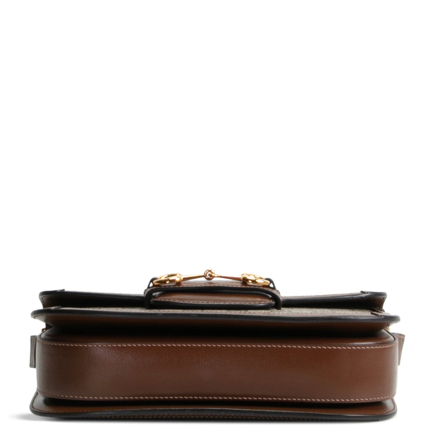 GUCCI 1955 Horsebit Medium Shoulder Bag GG Supreme- Brown