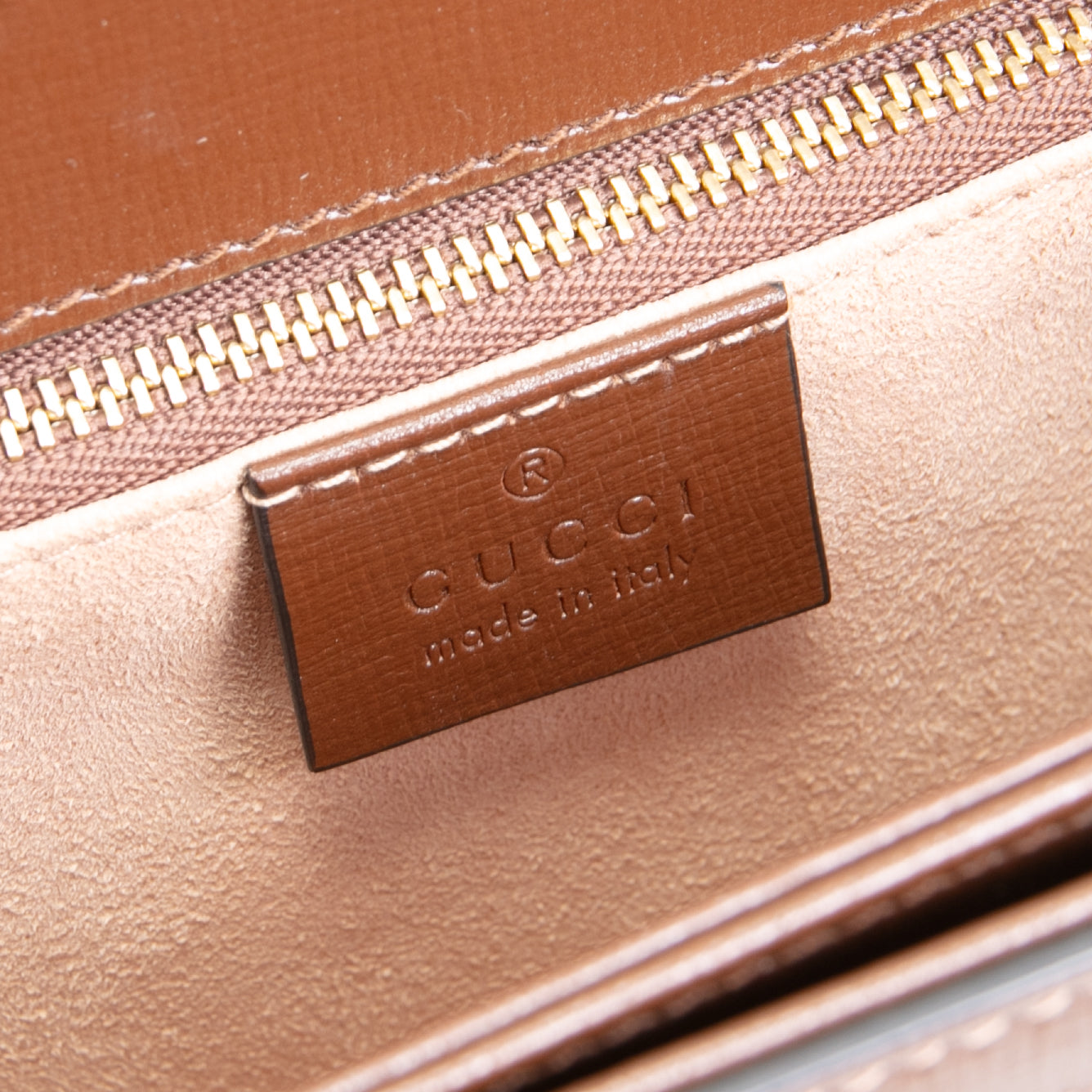 GUCCI 1955 Horsebit Medium Shoulder Bag GG Supreme- Brown