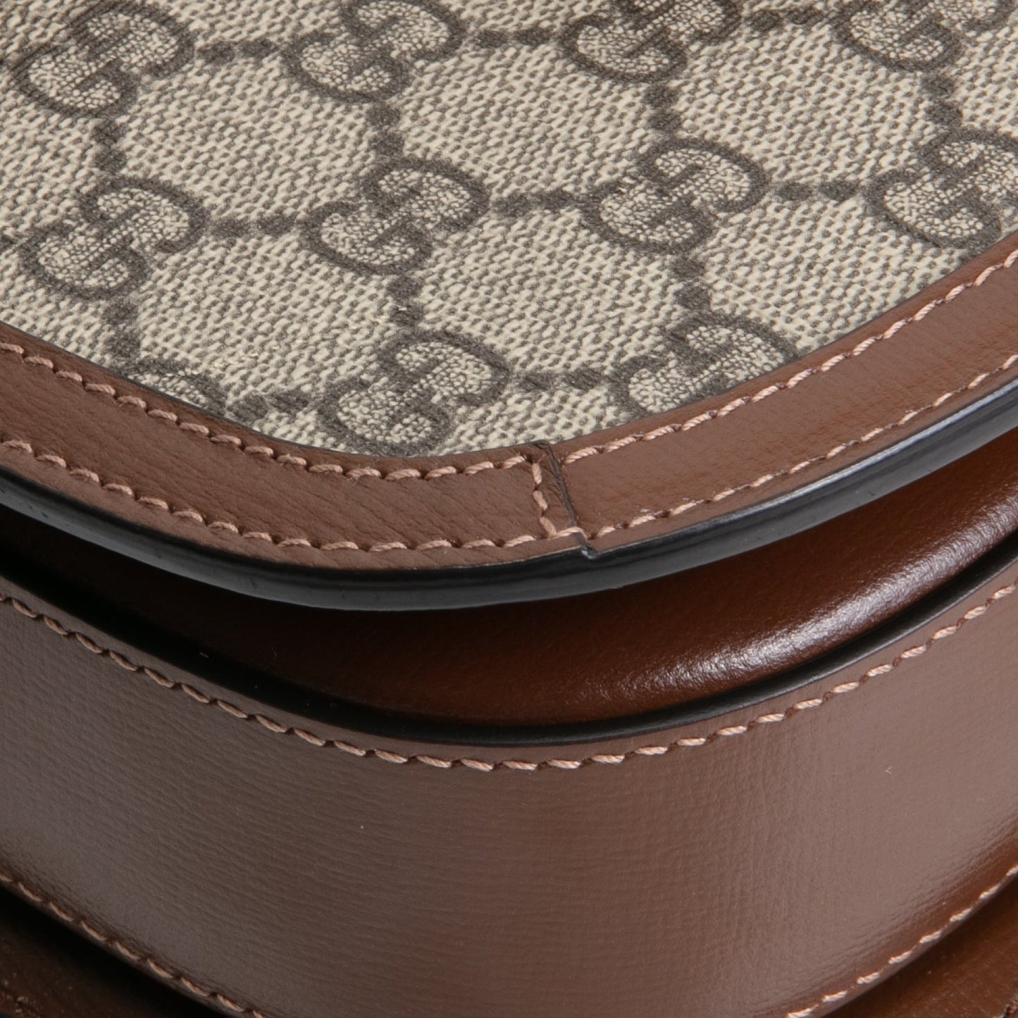 GUCCI 1955 Horsebit Medium Shoulder Bag GG Supreme- Brown