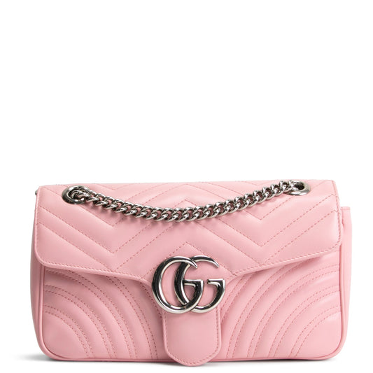 GUCCI Marmont Matelasse Flap Bag Small - Pink