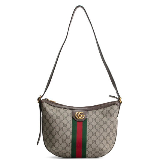GUCCI Small GG Supreme Ophidia Half Moon