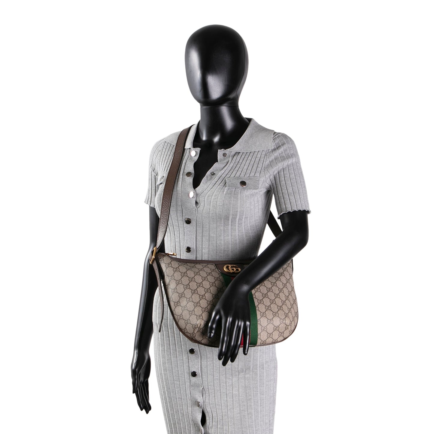 GUCCI Small GG Supreme Ophidia Half Moon