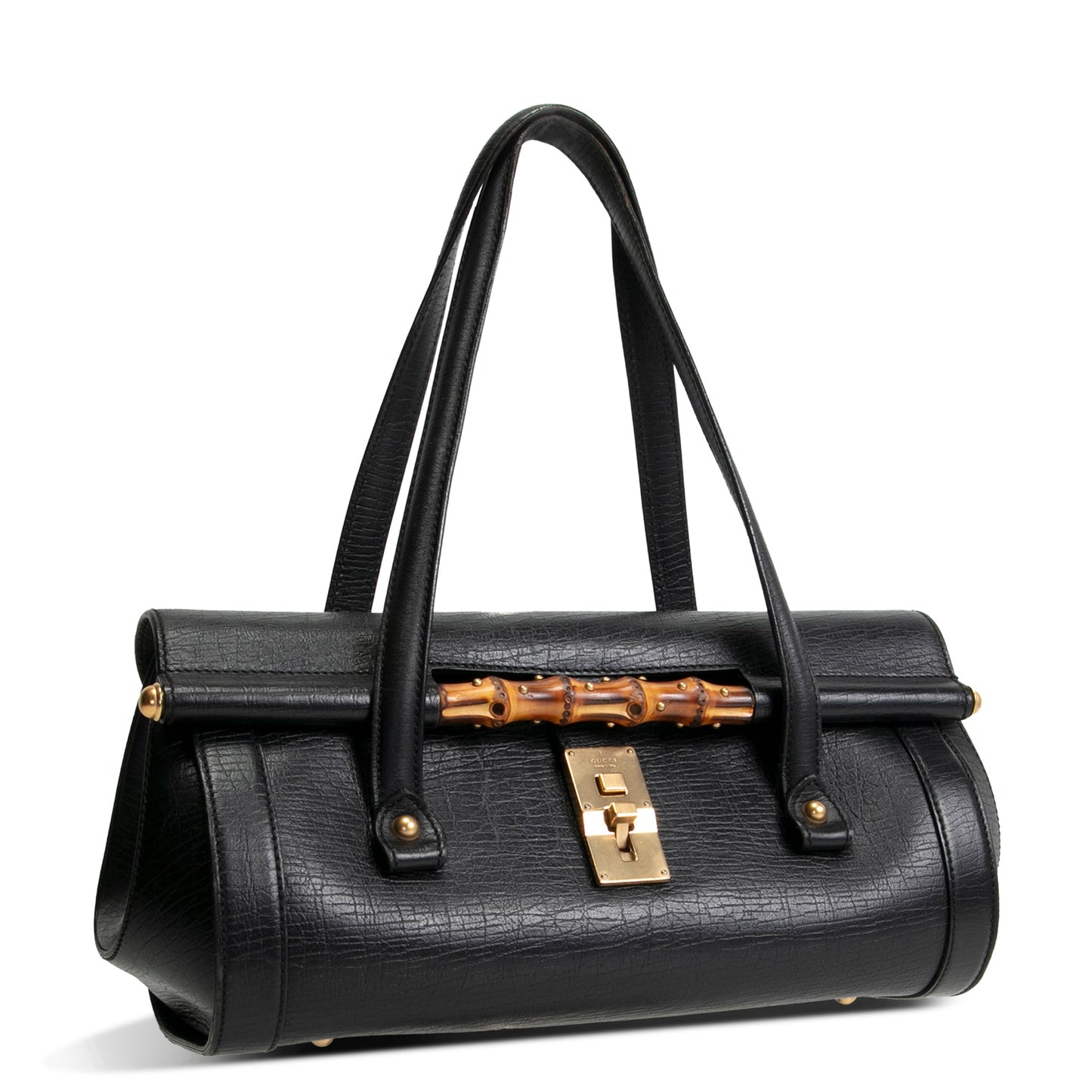 GUCCI Medium Bamboo Bullet Bag - Black