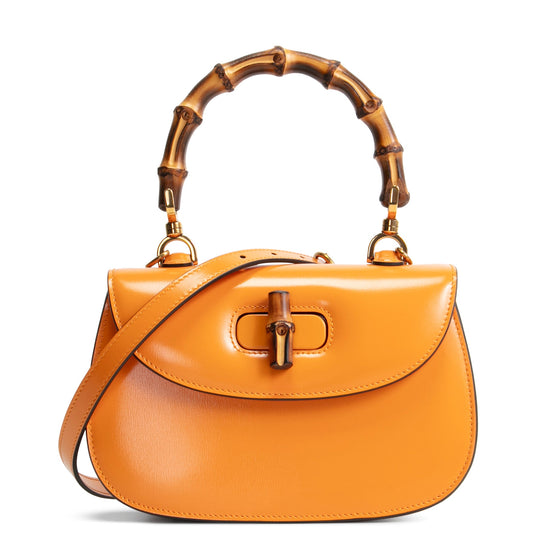 GUCCI Small Bamboo 1947 Shoulder Bag - Marigold Yellow