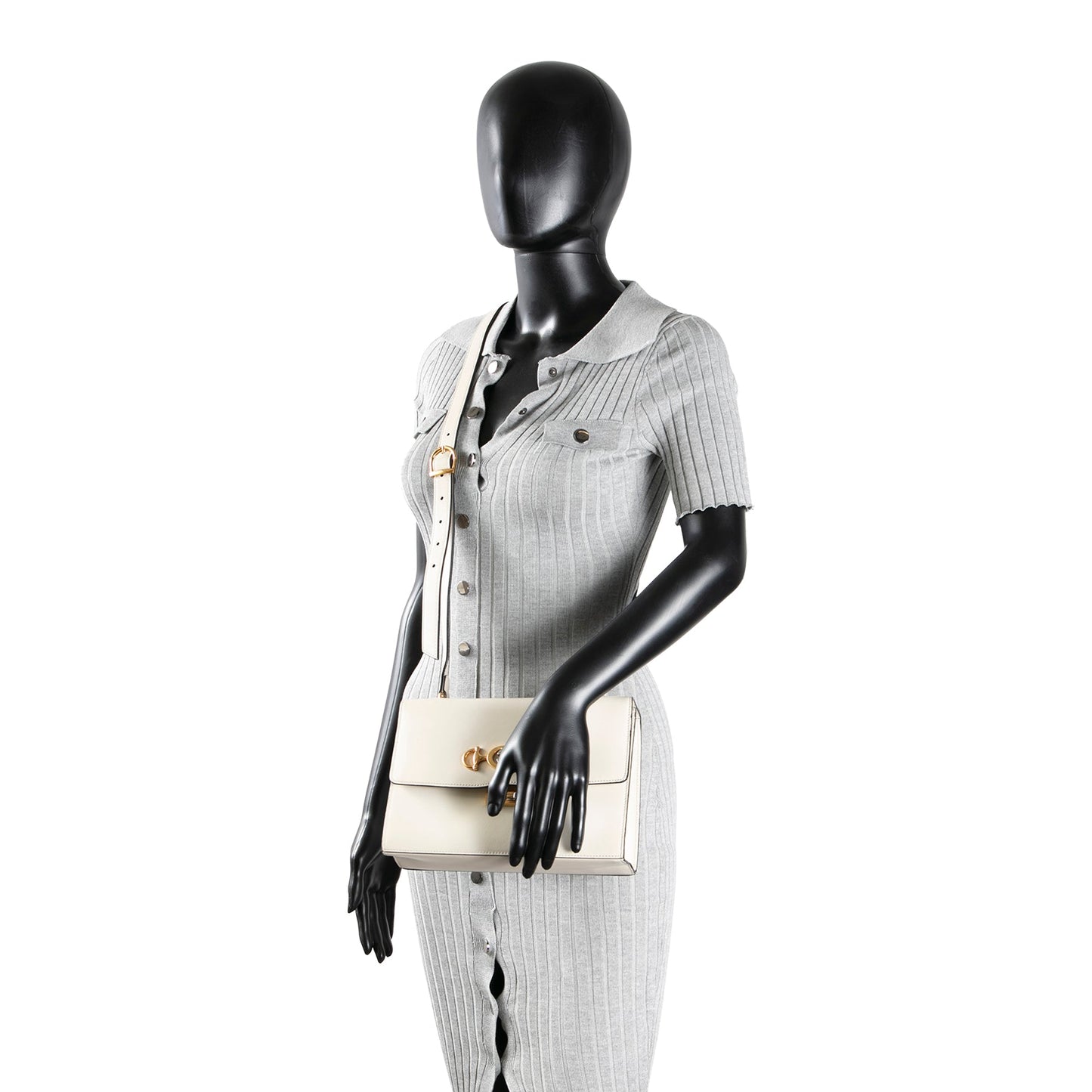 GUCCI Small Zumi Shoulder Bag - Ivory