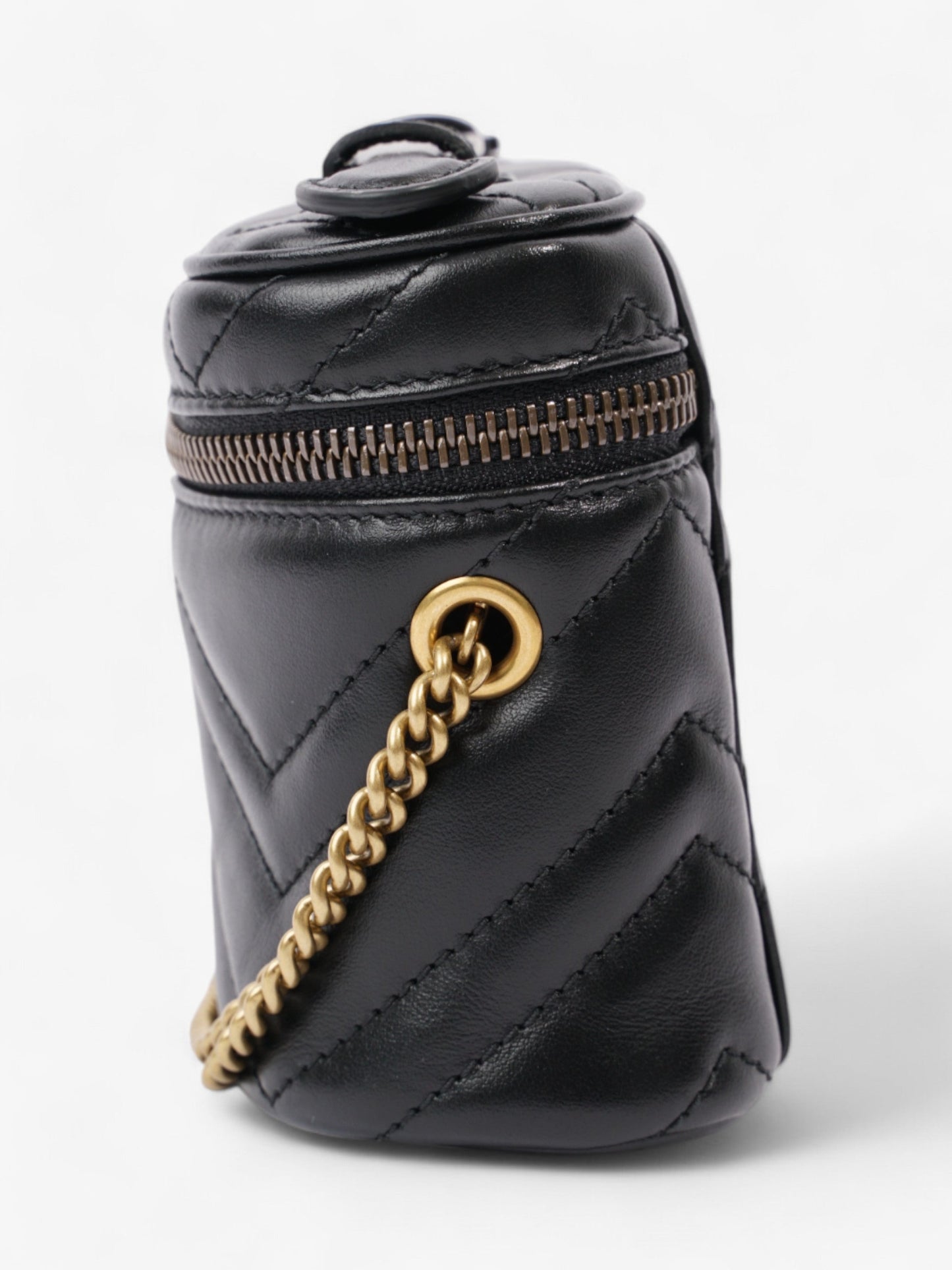 Gucci GG Marmont Vanity Black Matelasse Leather Mini