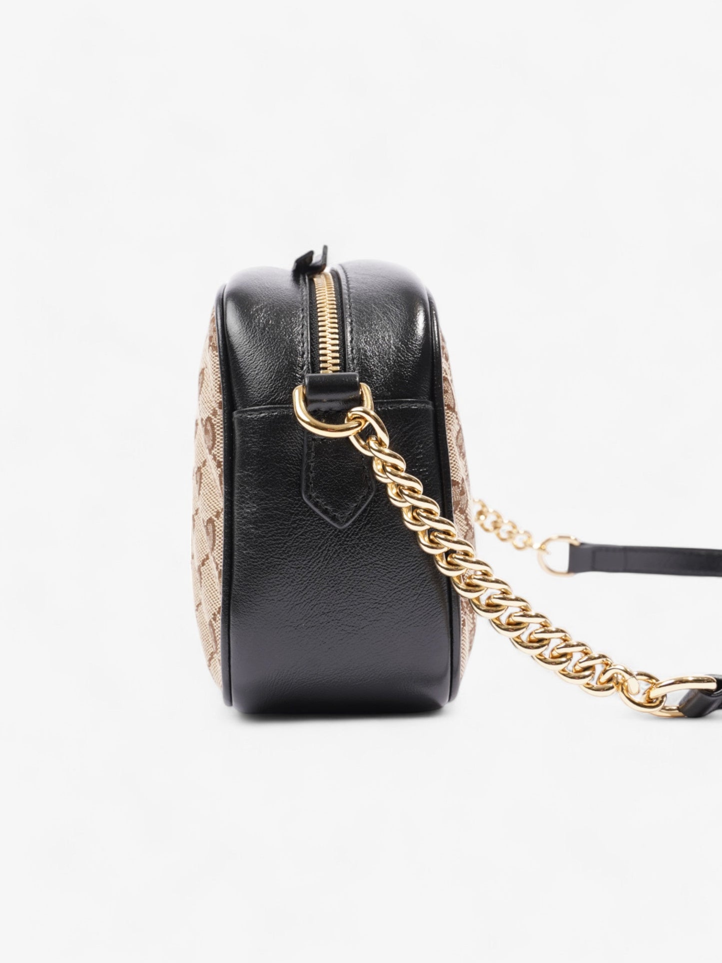 Gucci GG Marmont Zip Around GG Supreme / Black Coated Canvas Small