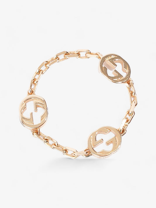 Gucci Interlocking G Ring Gold Gold Plated 16 (Circumference - 56mm)