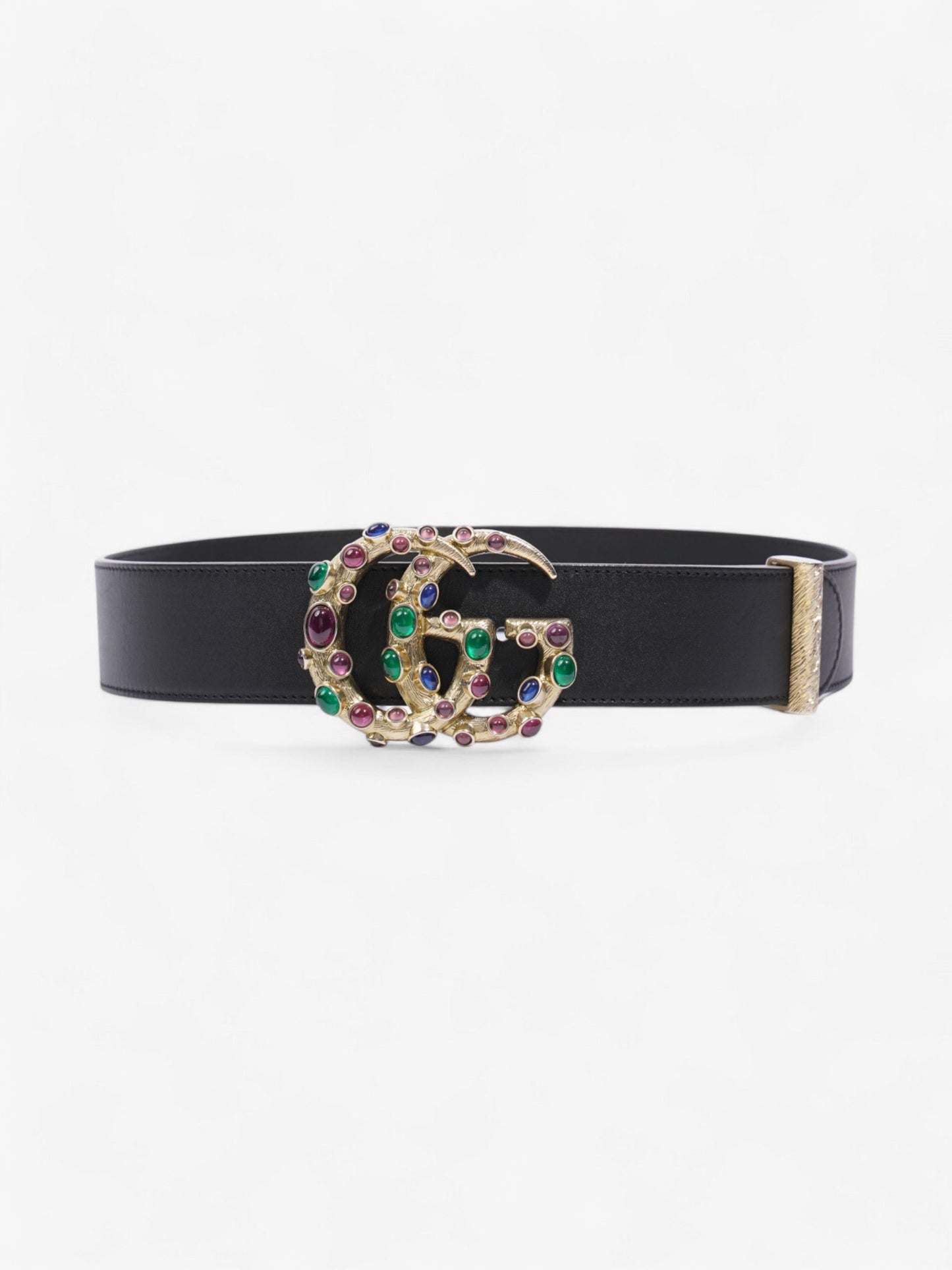 Gucci GG Marmont Crystal Belt Black / Gold / Multicoloured Leather 75cm / 30"