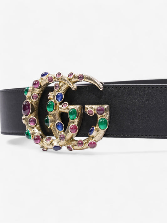 Gucci GG Marmont Crystal Belt Black / Gold / Multicoloured Leather 75cm / 30"