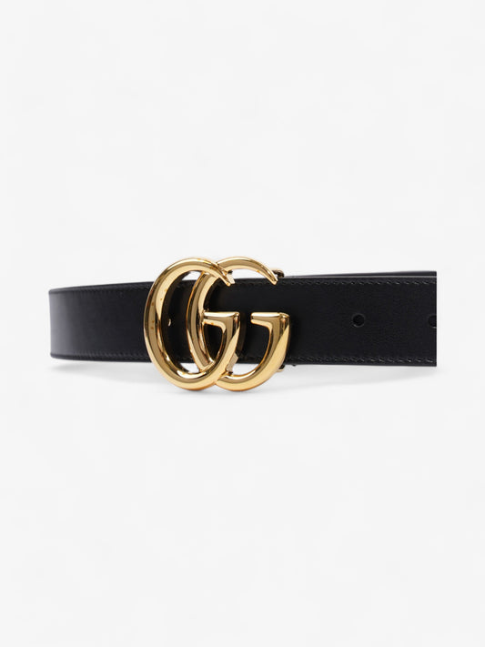 Gucci GG Marmont Thin Belt Black / Gold Leather 85cm / 34"