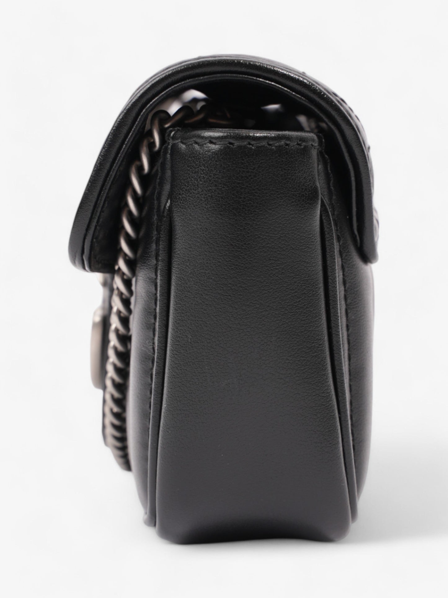 Gucci GG Marmont Black Matelasse Leather Super Mini
