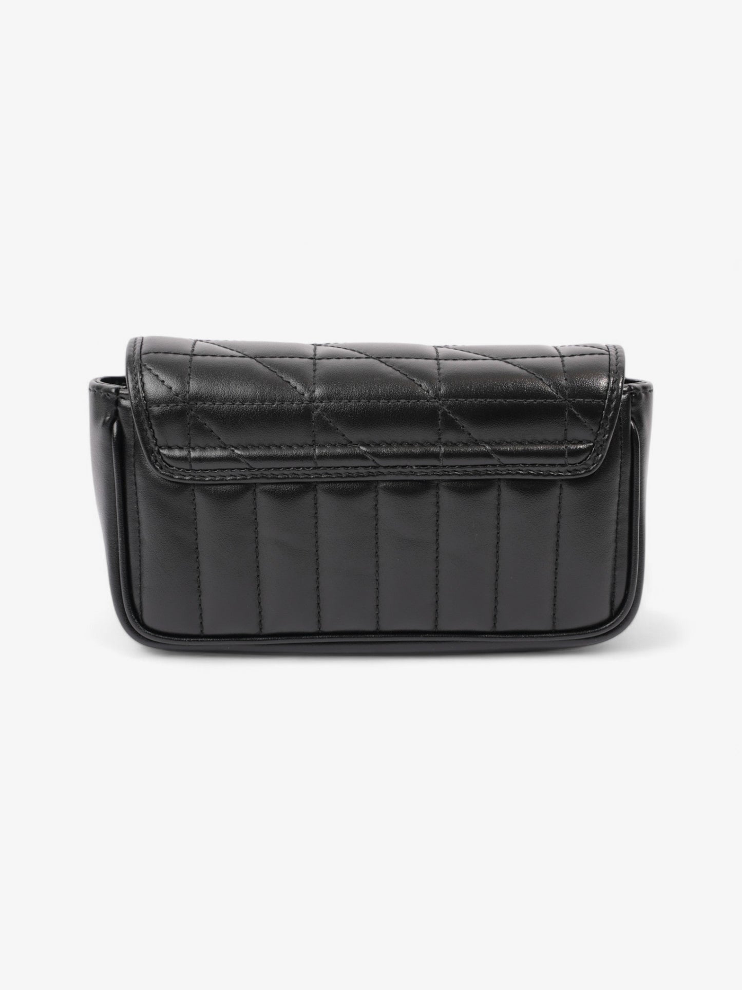 Gucci GG Marmont Black Matelasse Leather Super Mini
