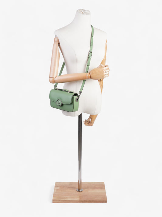 Gucci GG Shoulder Bag Light Green Leather Mini