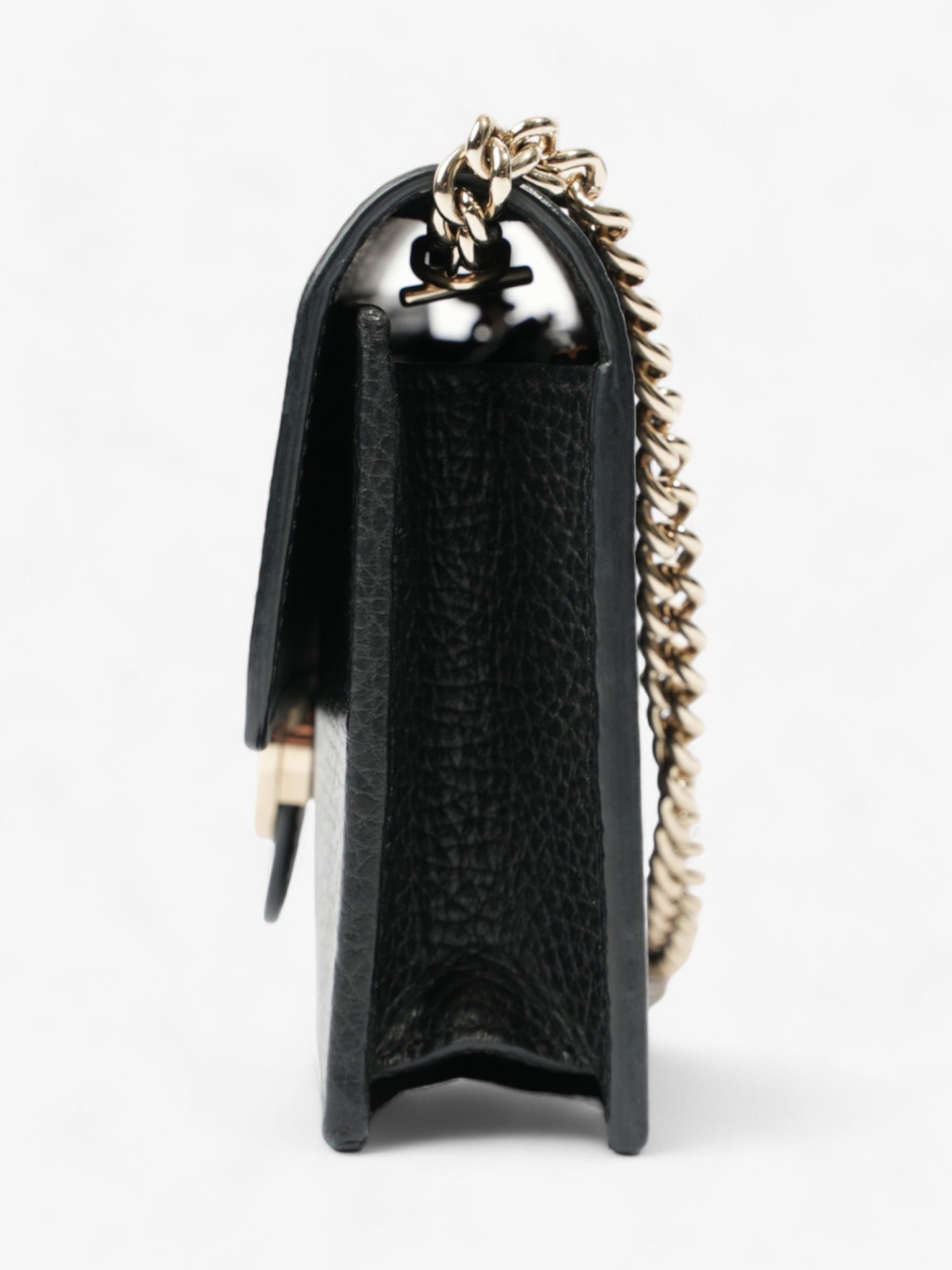 Gucci Interlocking GG Chain Wallet Black Leather