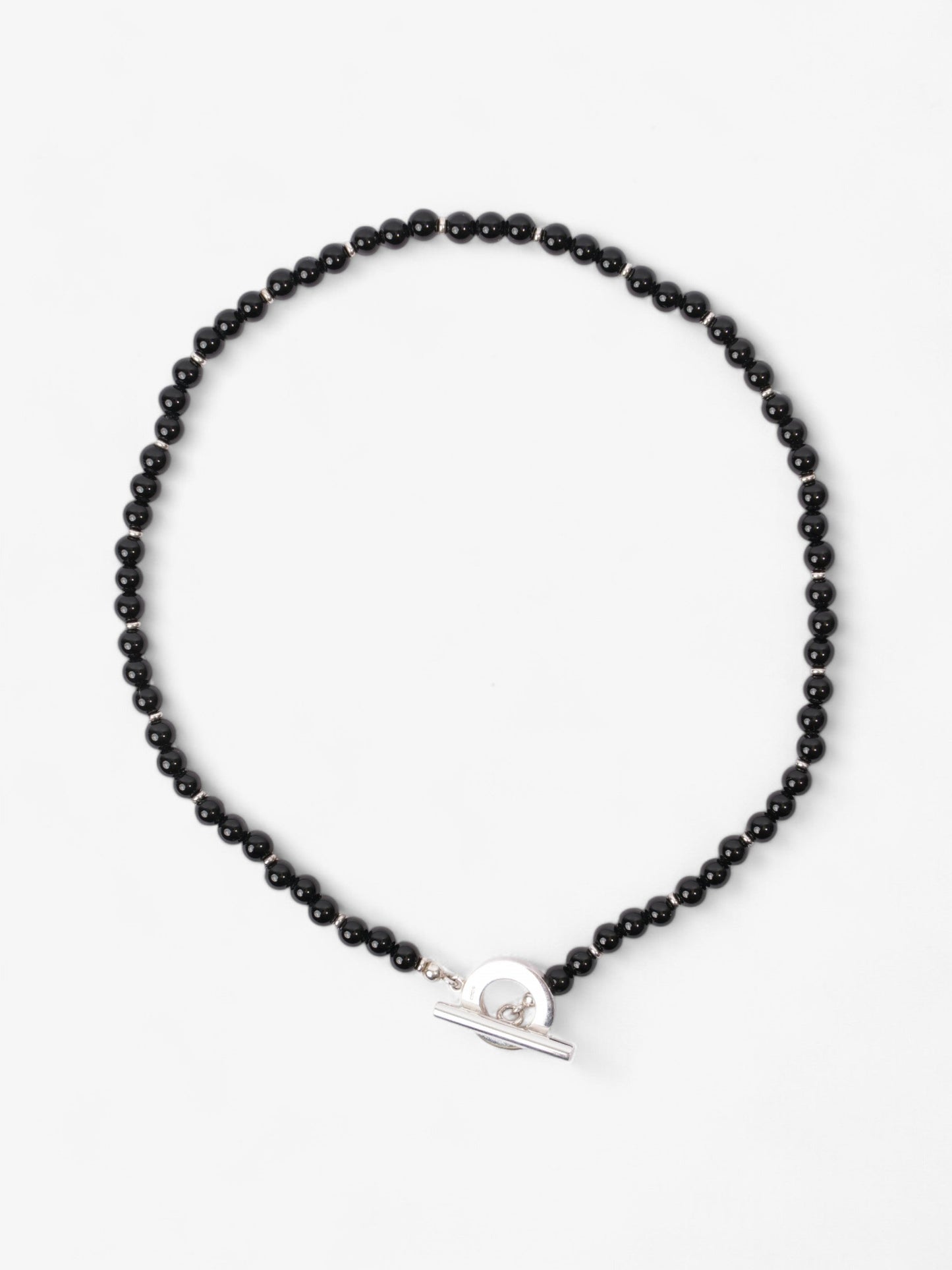 Gucci Beaded Necklace Black / Silver Silver Sterling