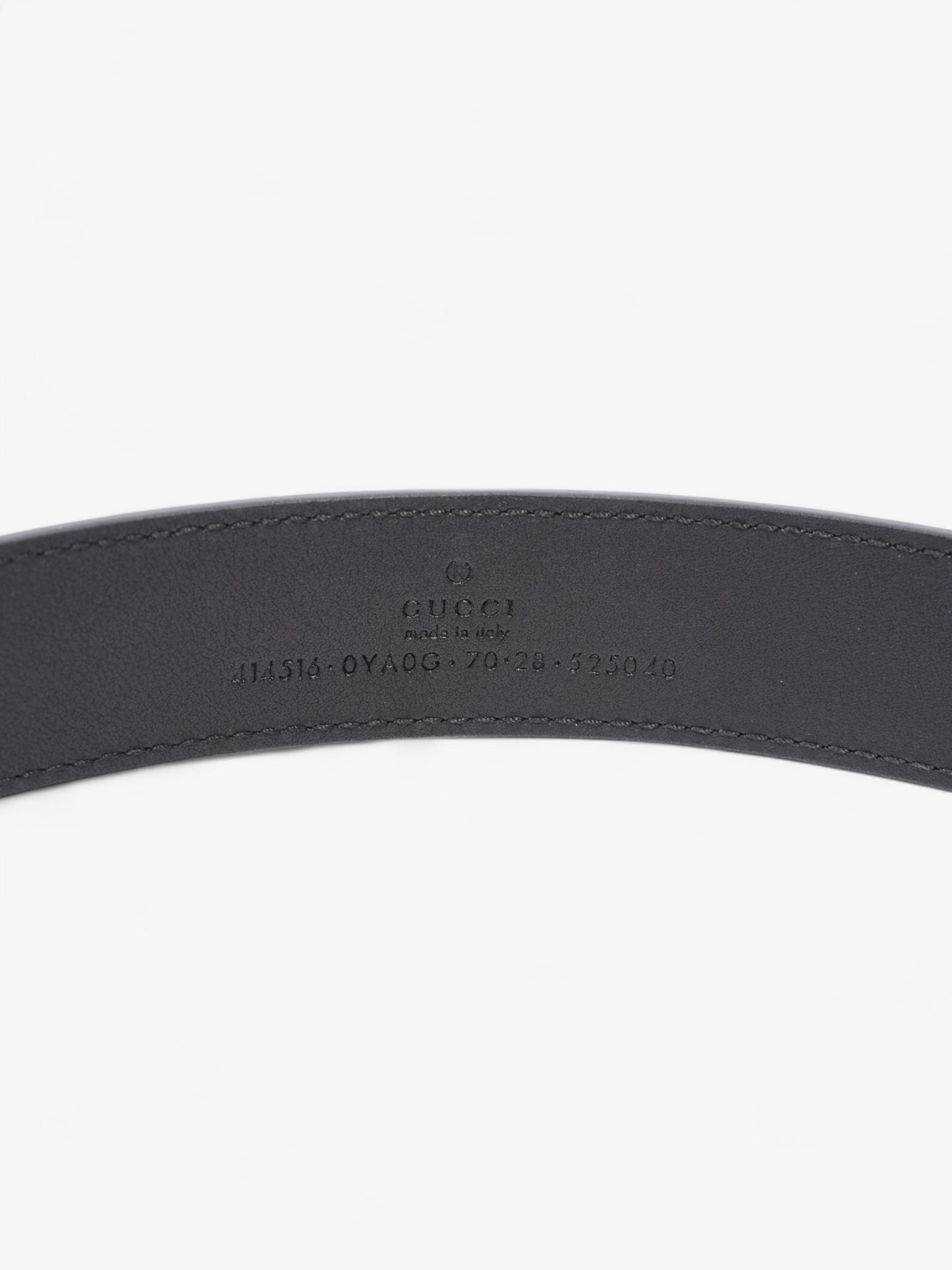 Gucci GG Marmont Belt Black / Gold Leather 70cm / 28"