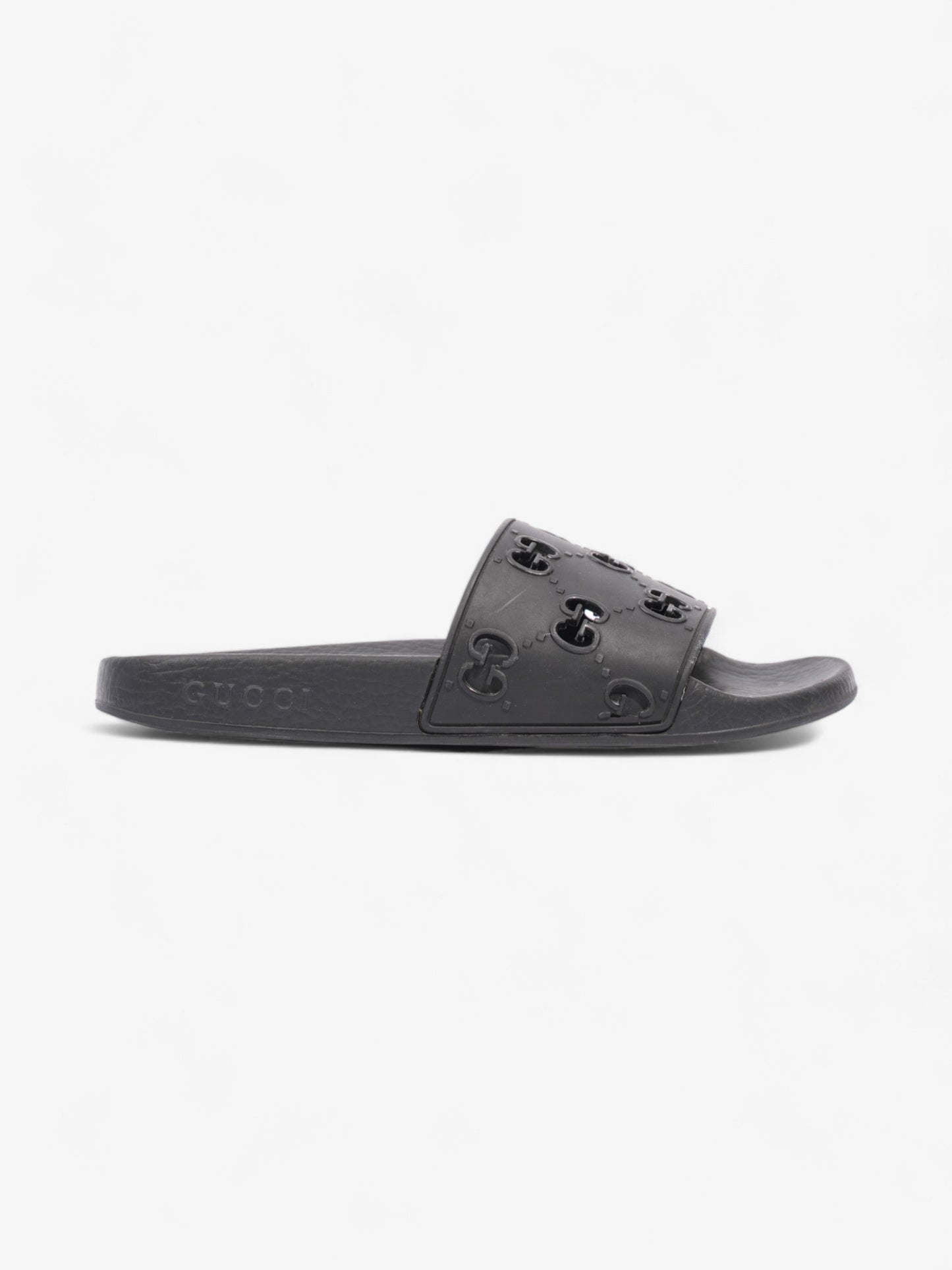 Gucci GG Slides Black Rubber EU 37 UK 4