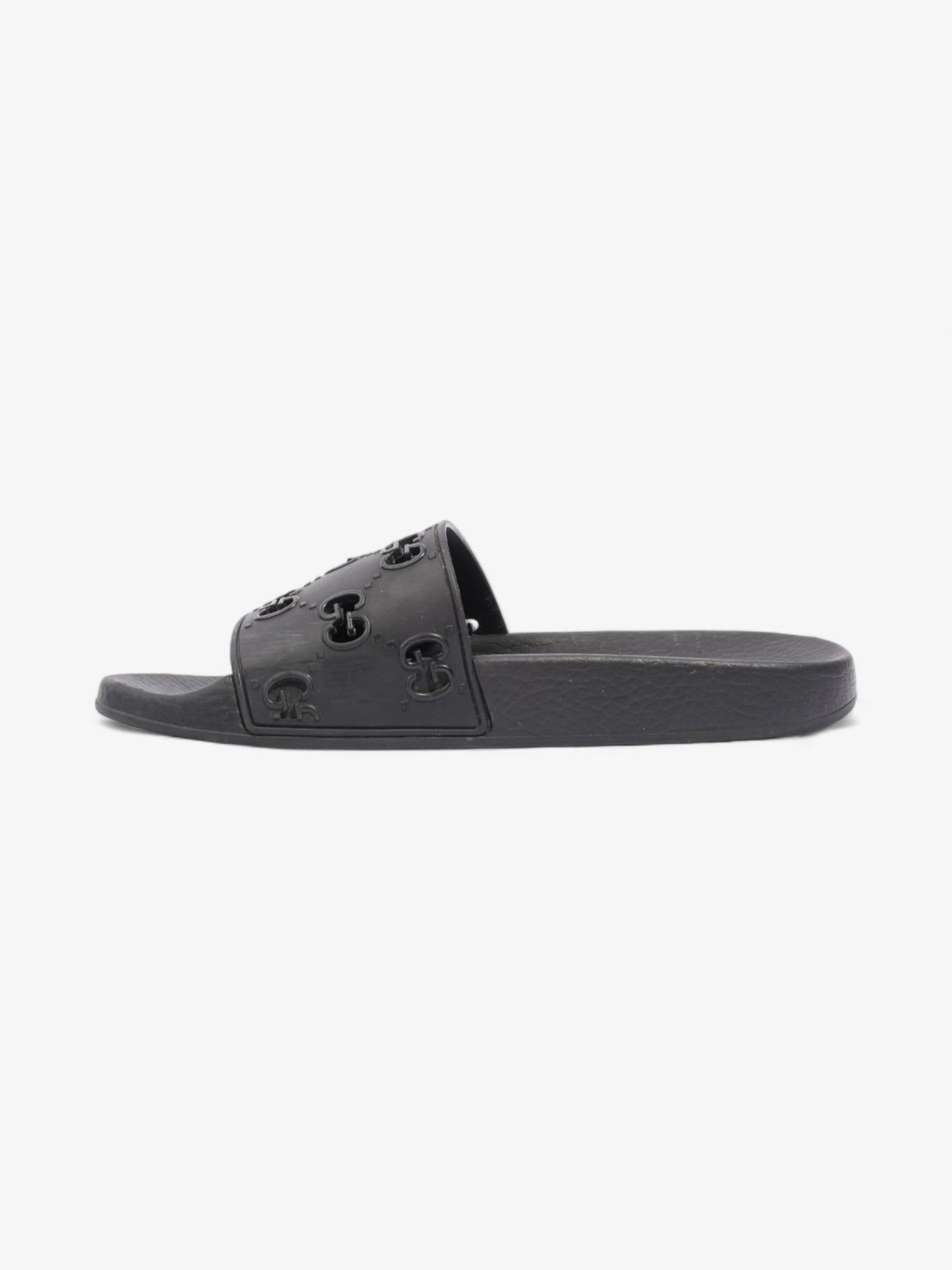 Gucci GG Slides Black Rubber EU 37 UK 4