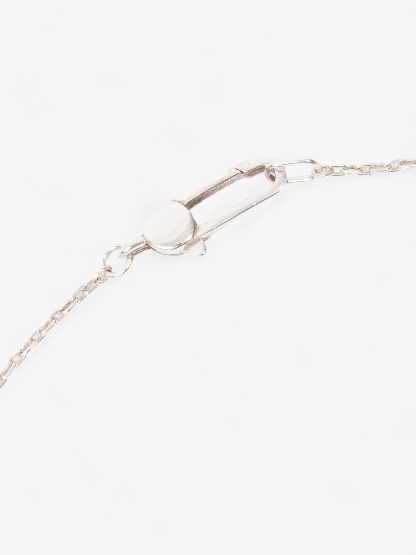 Gucci Logo Pendant Necklace Silver Silver Sterling