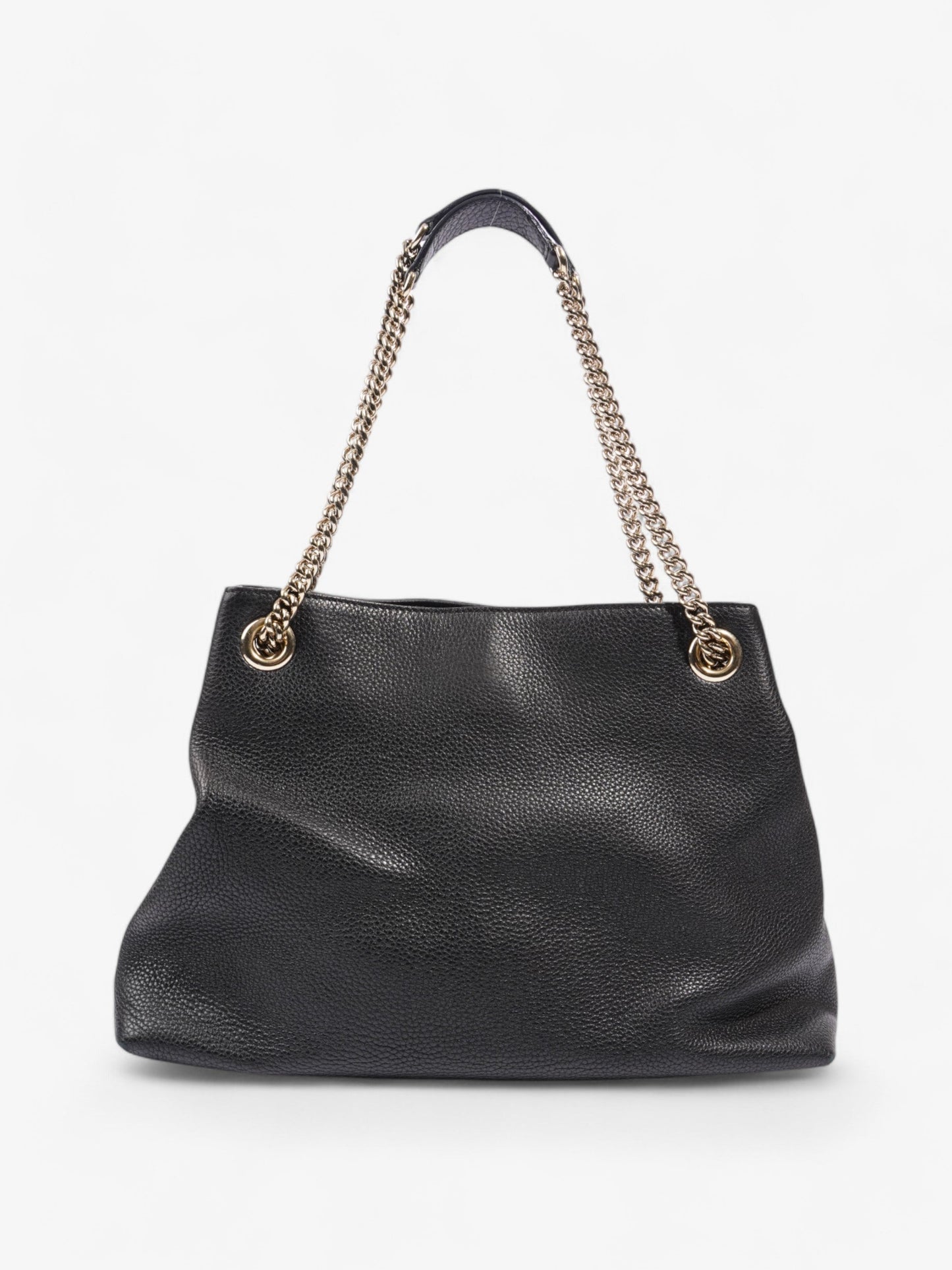 Gucci Soho Chain Tote Black Grained Leather Medium