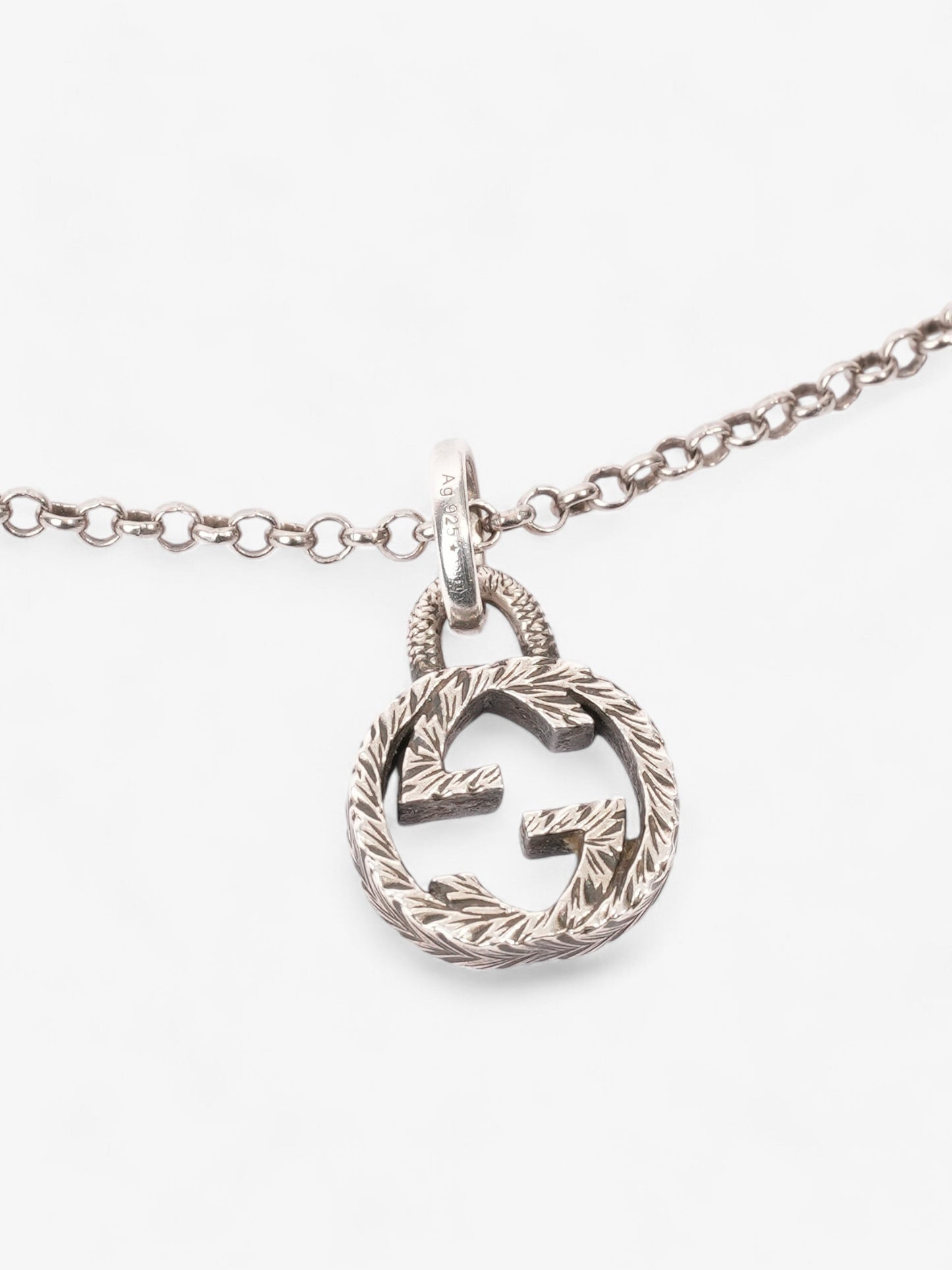 Gucci Interlocking G Necklace Silver Silver Sterling