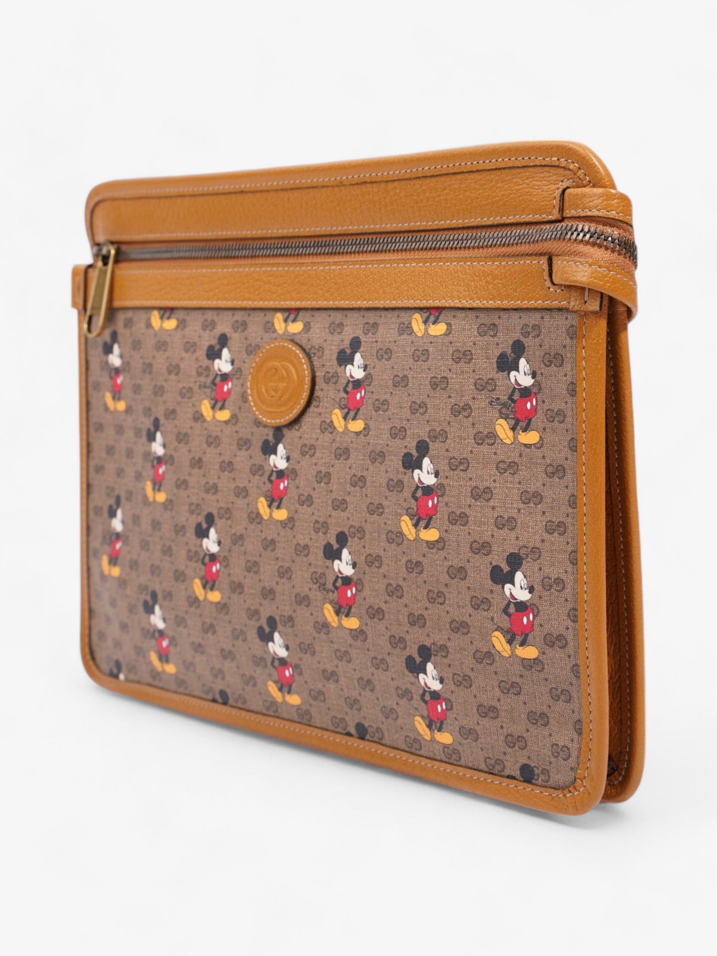 Gucci x Disney Clutch GG Supreme / Tan Coated Canvas