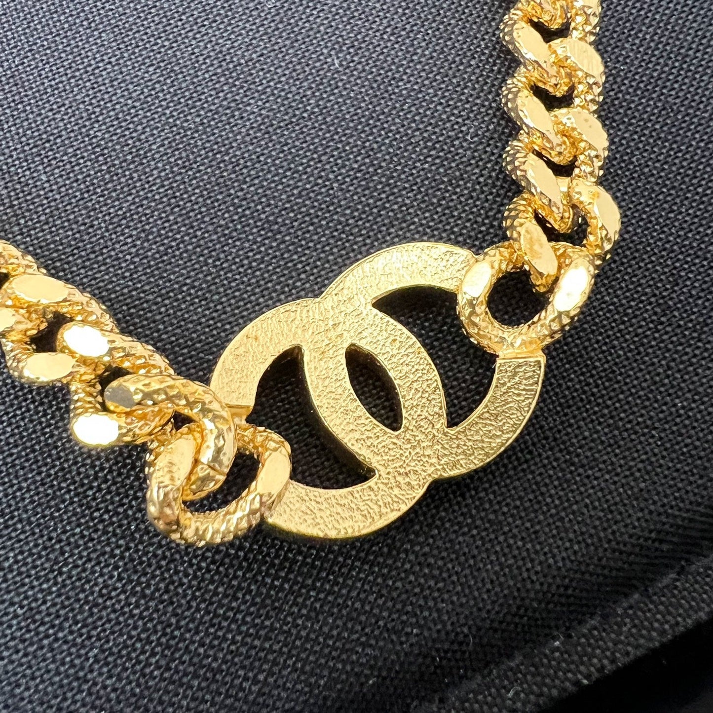 Chanel Classic Choker with Crystal Studded CC Logo in GHW (Model: AB8930)